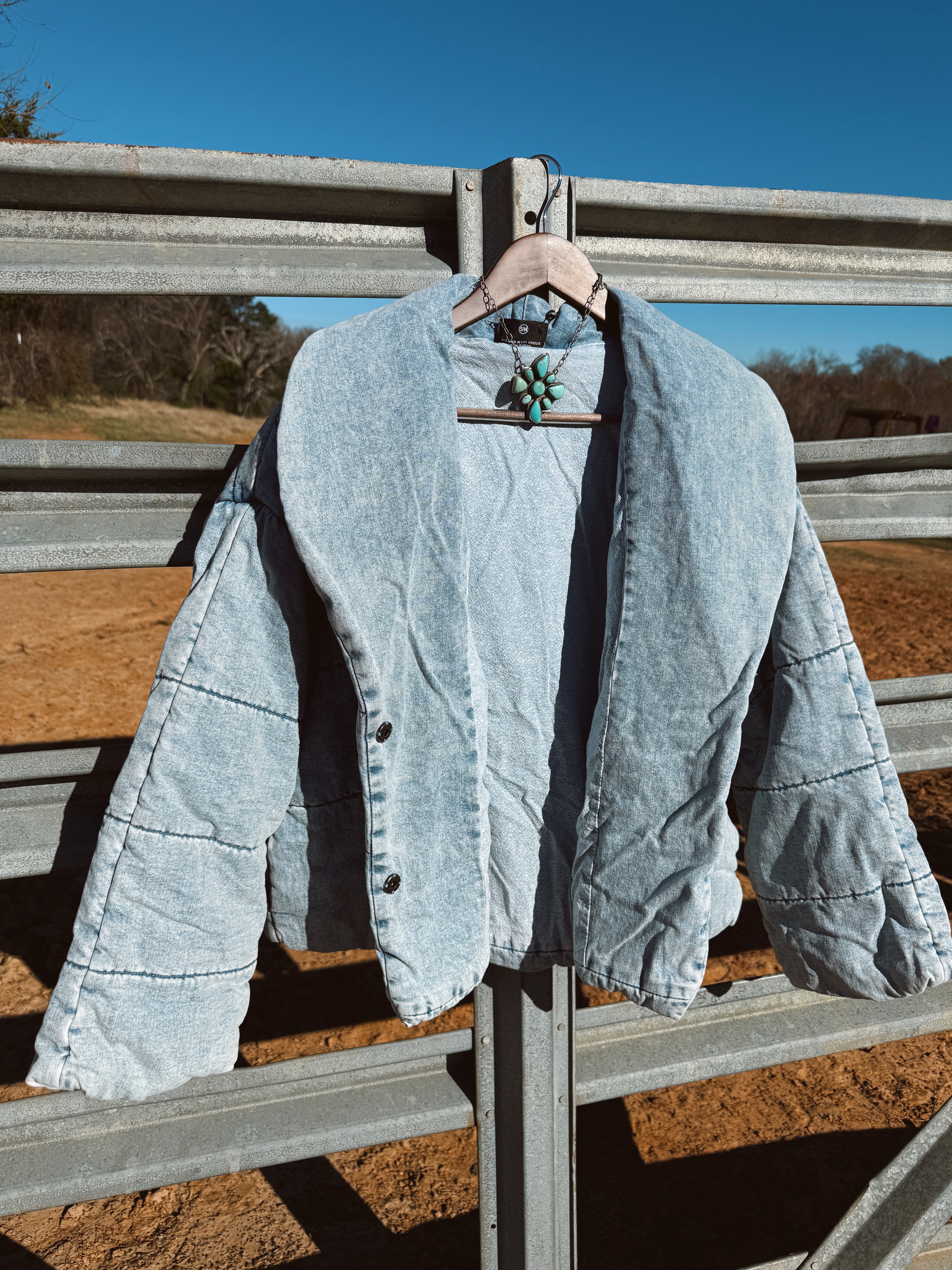 The Quilted Denim Coat