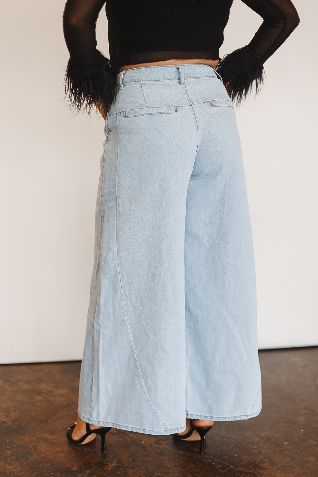 The Cowtown Wide Leg Jeans - large