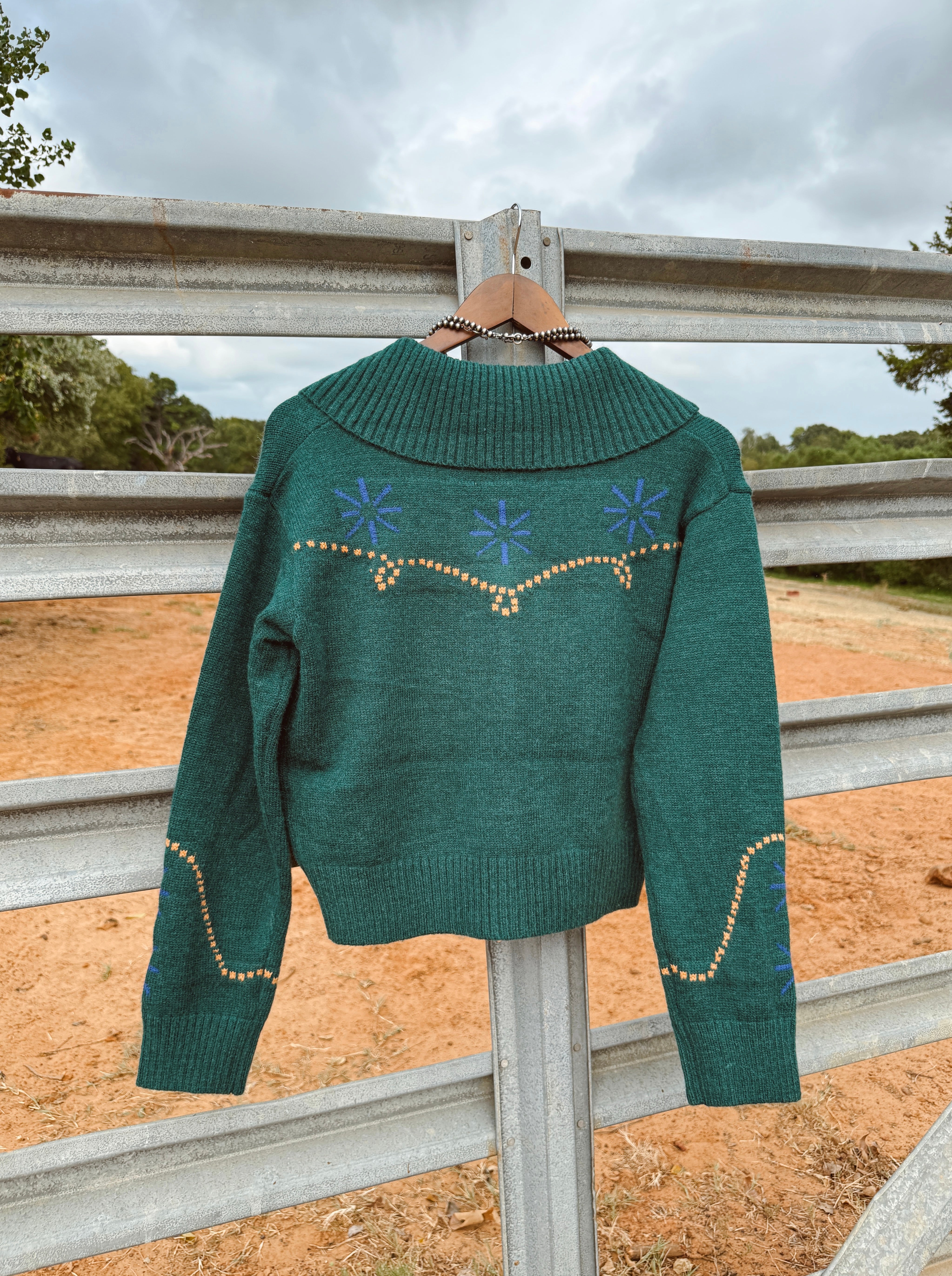 The Western Cardigan- Green