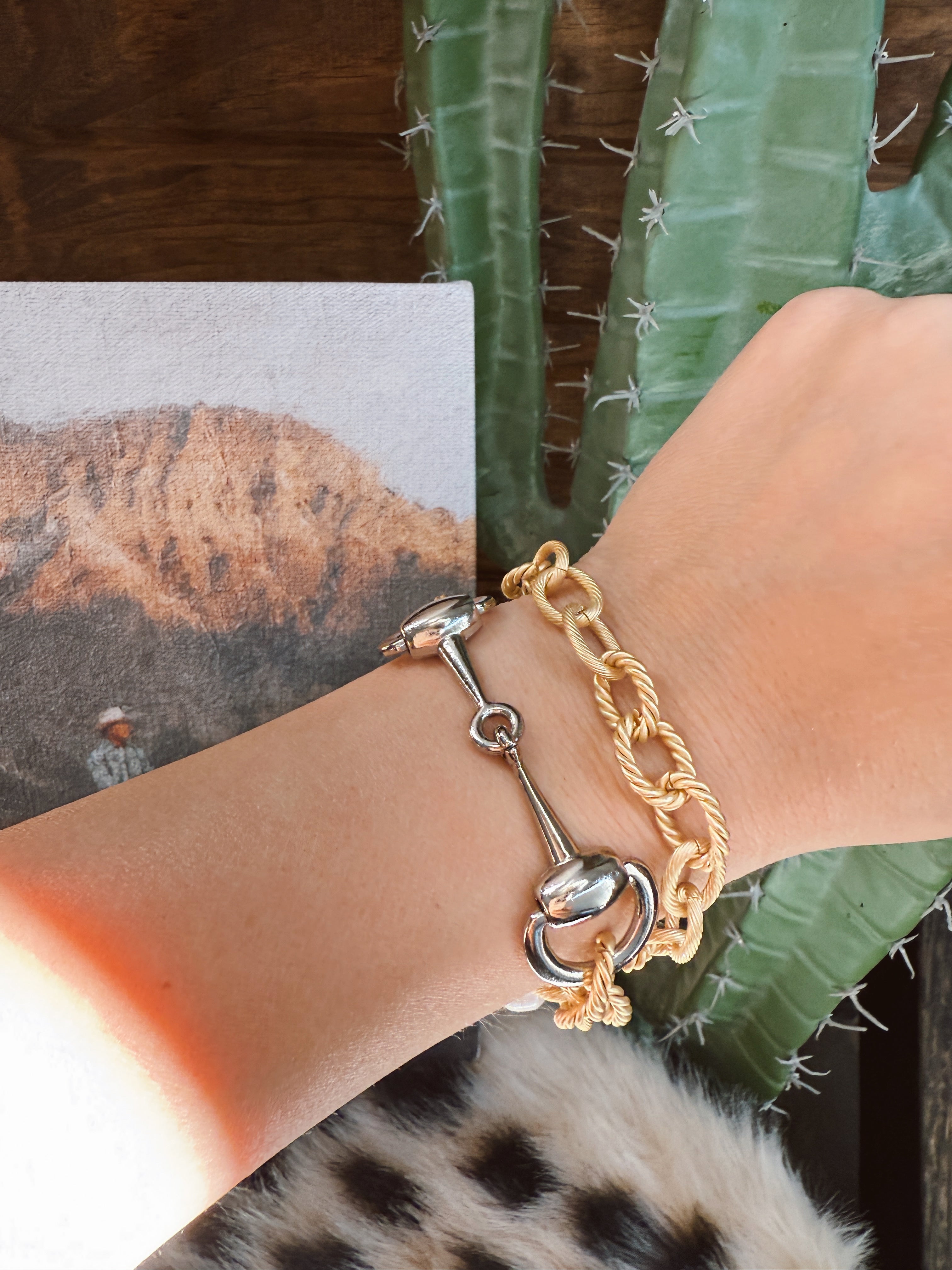 The Snaffle Bit Bracelet - silver bit