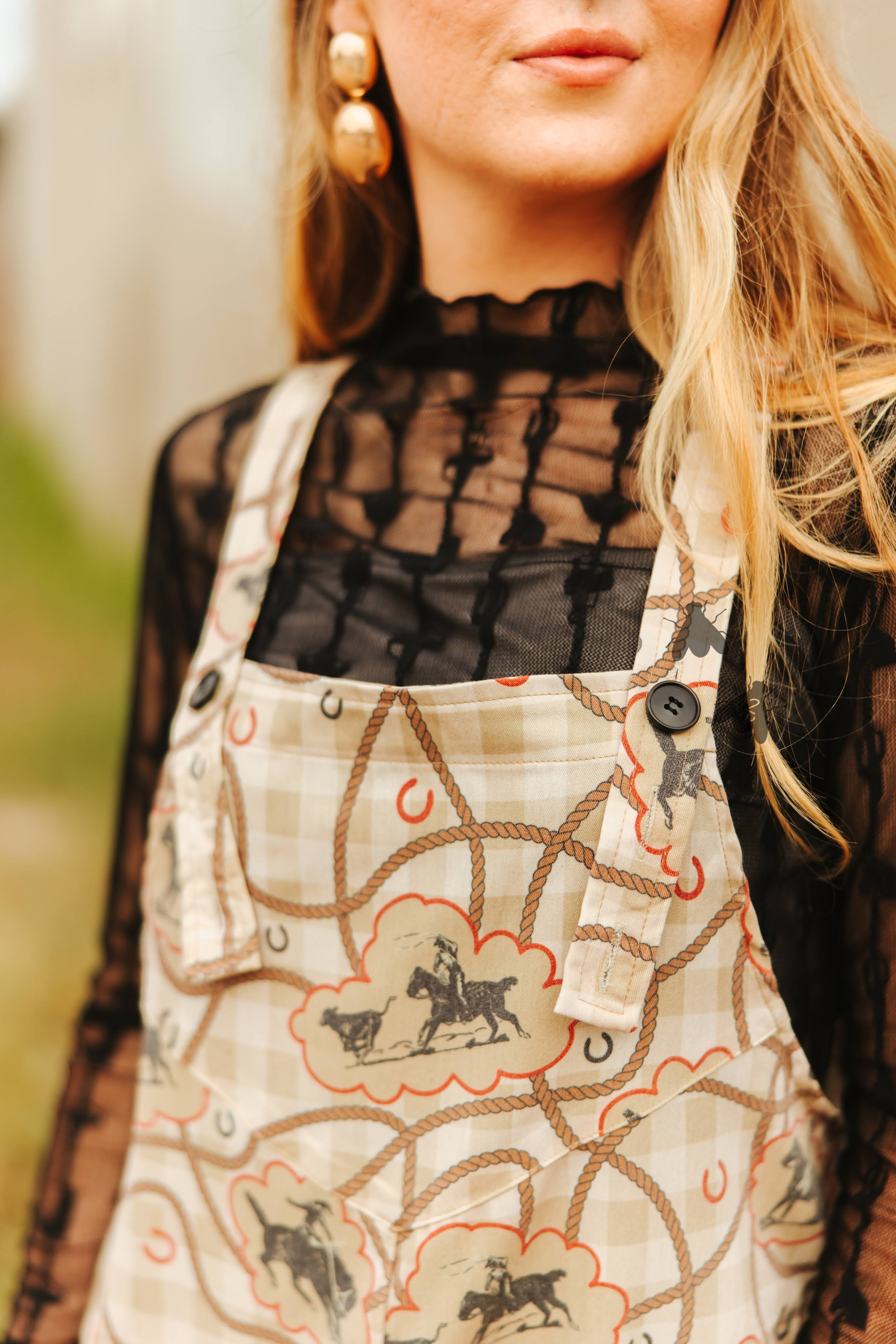 The Gingham Cowboy Romper