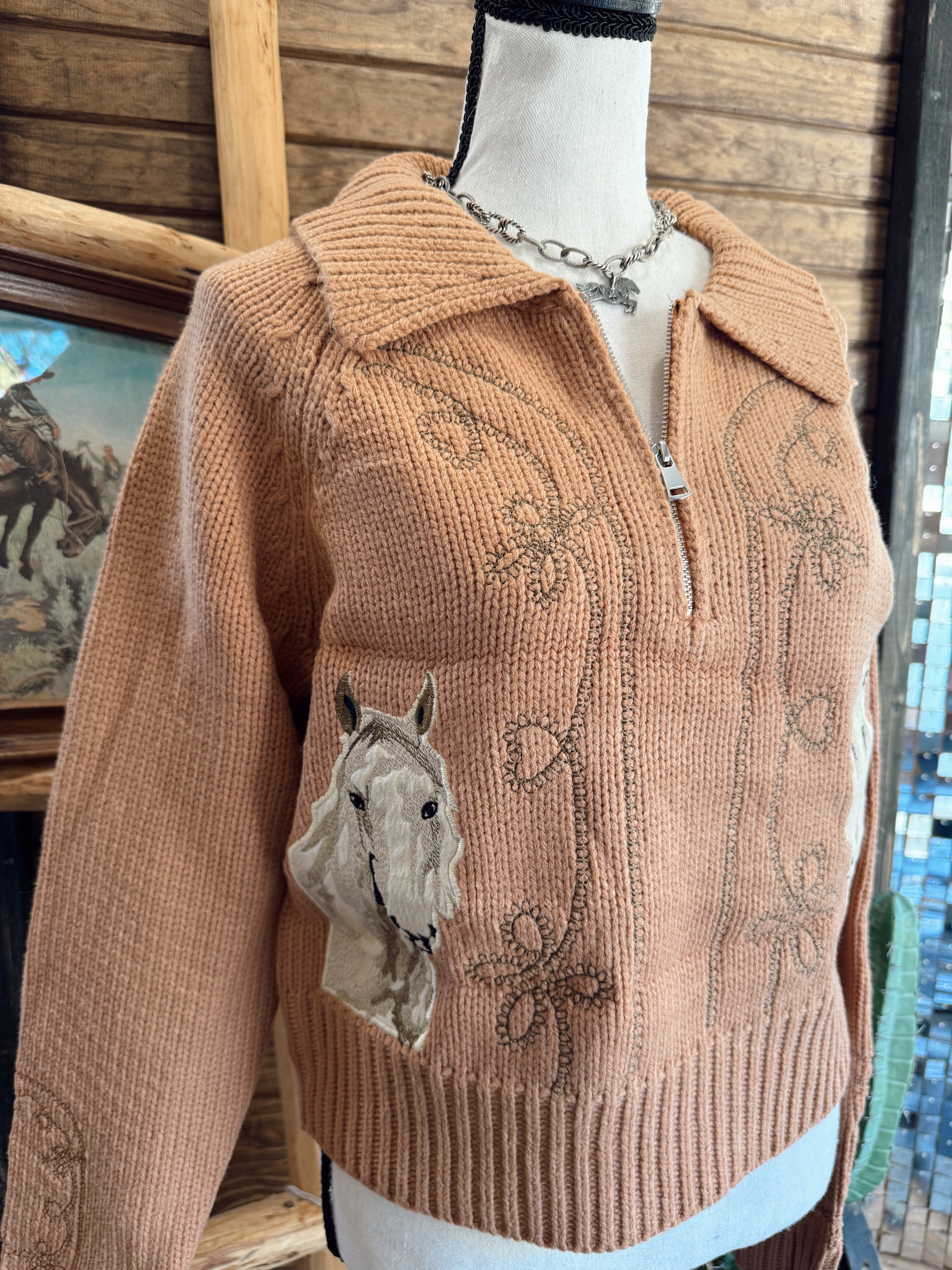 The Western Embroidered Zip Up