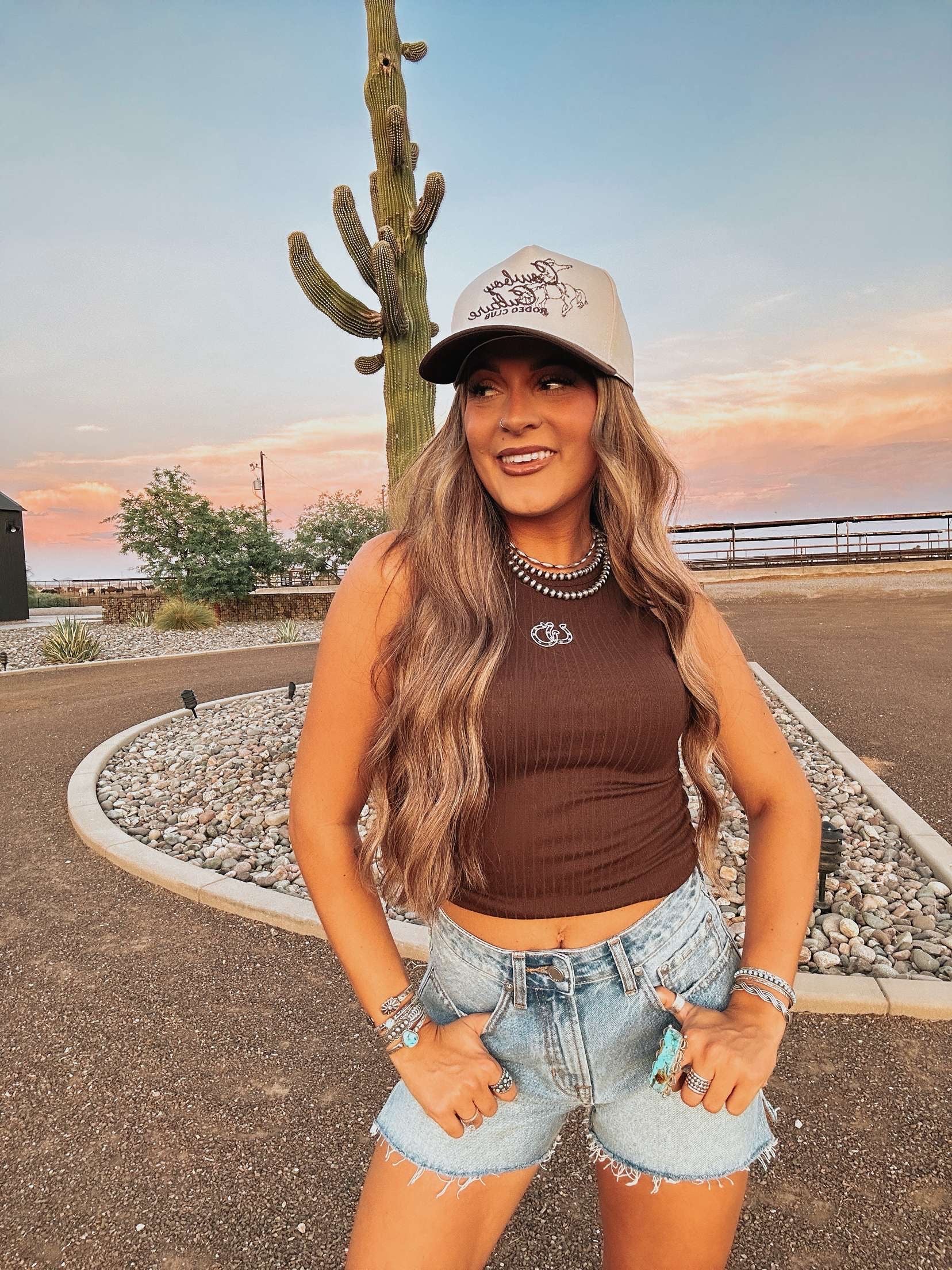 The Horseshoe Embroidered Tank - best seller