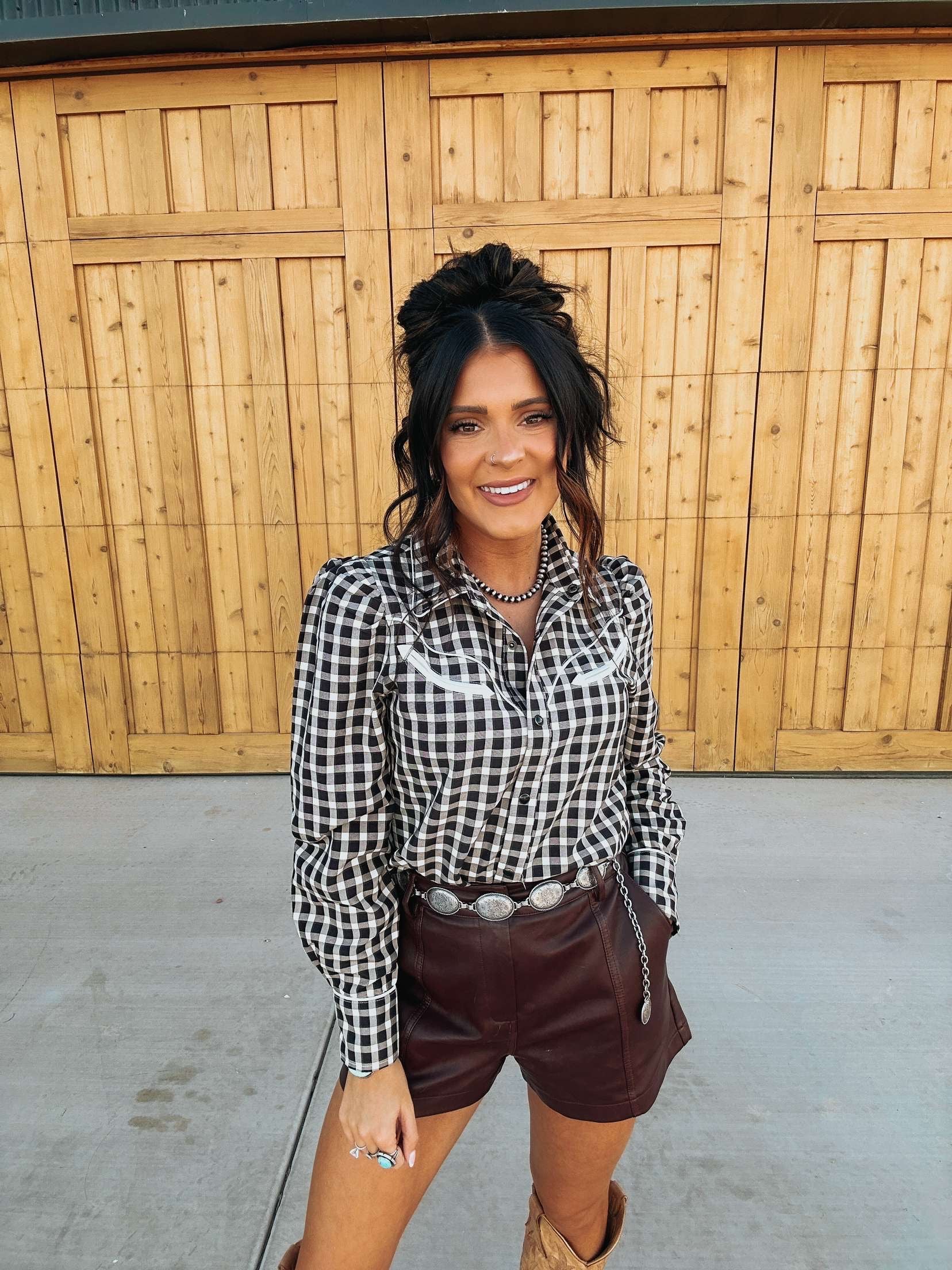 The Gingham Pearl Snap - best seller