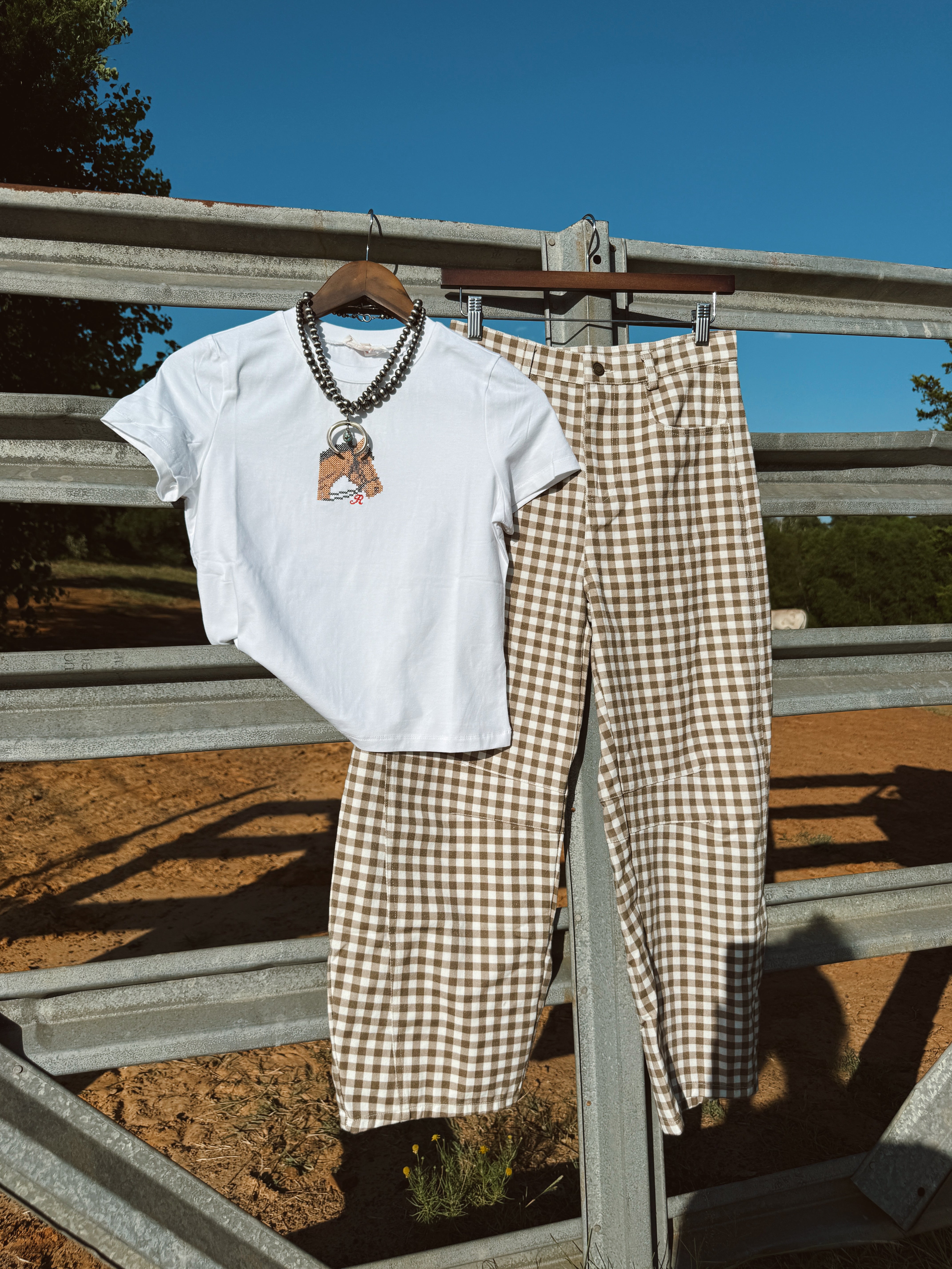 The Gingham Pants - Brown