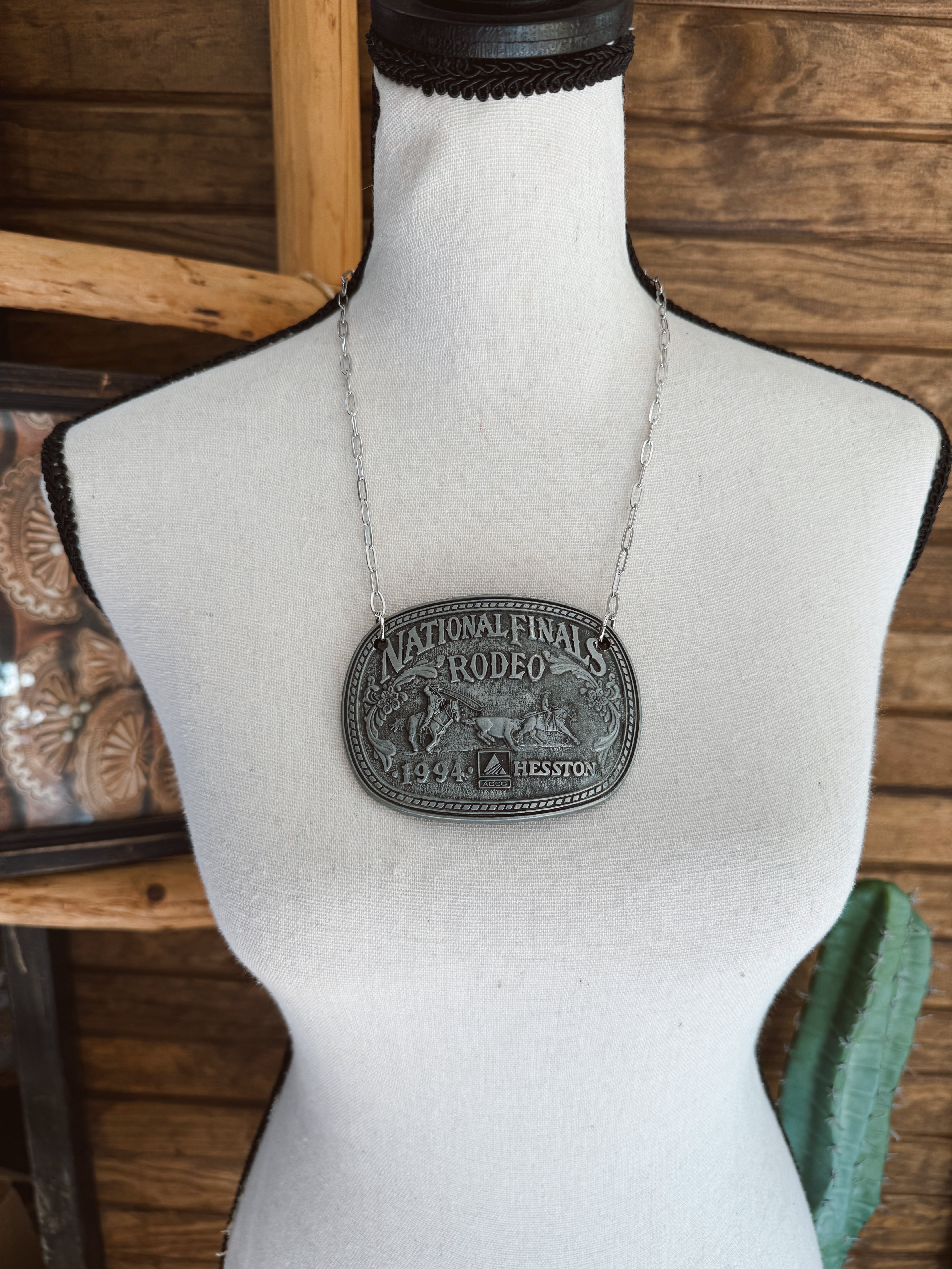 The NFR Team Roper Buckle Necklace