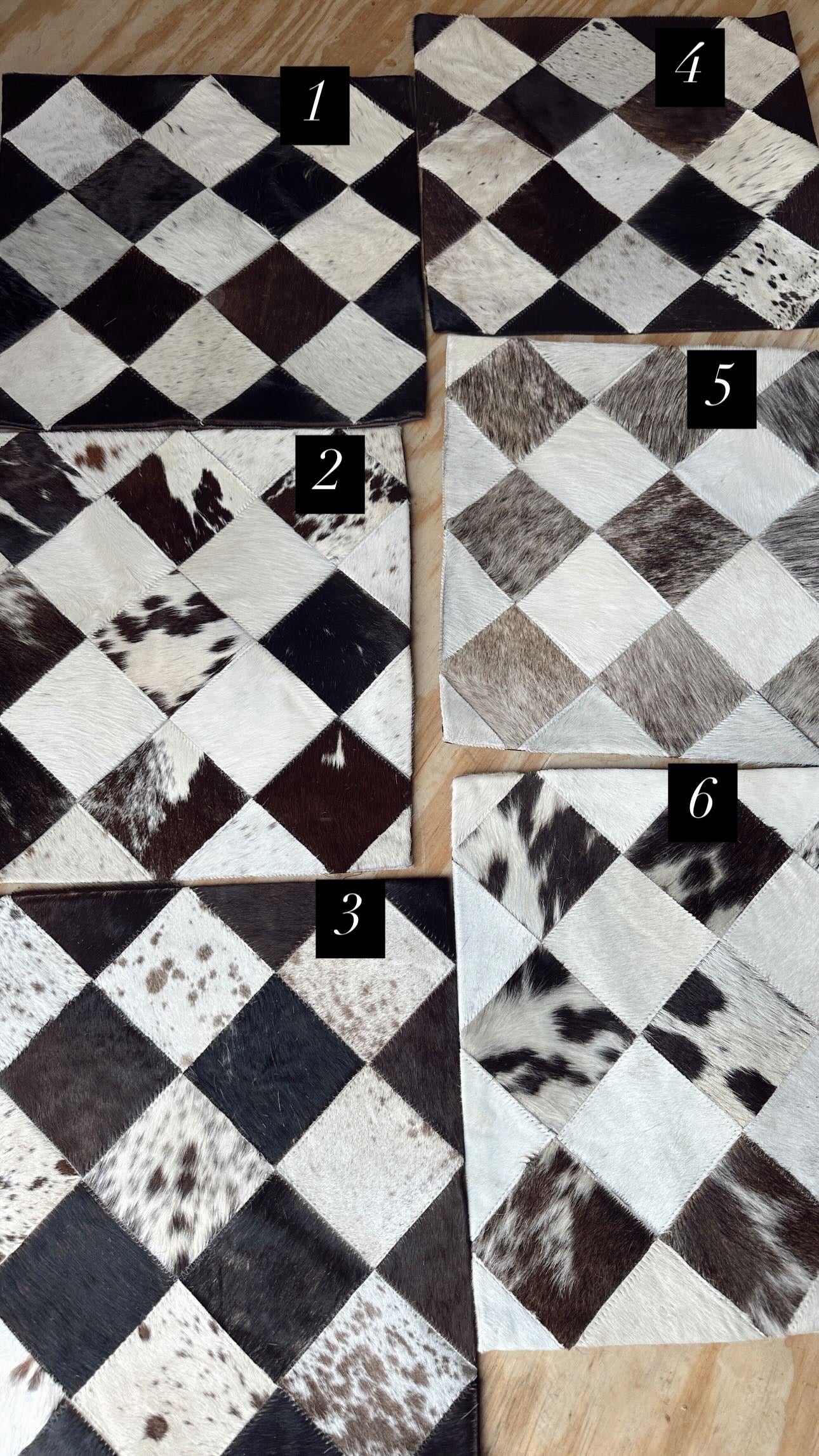 The Diamond Cowhide Pillow { multiple options }