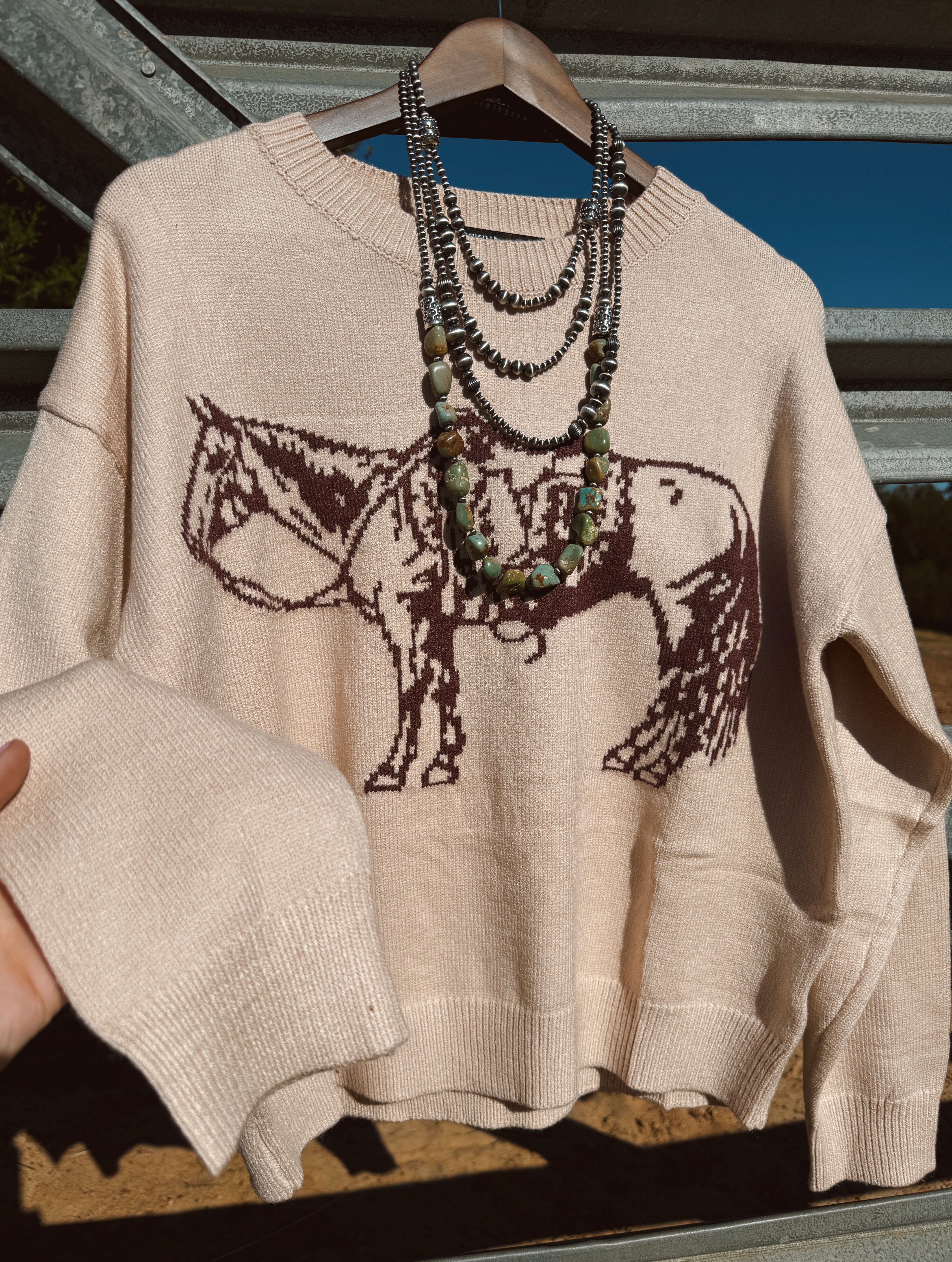 The Cowpoke Sweater - Cream