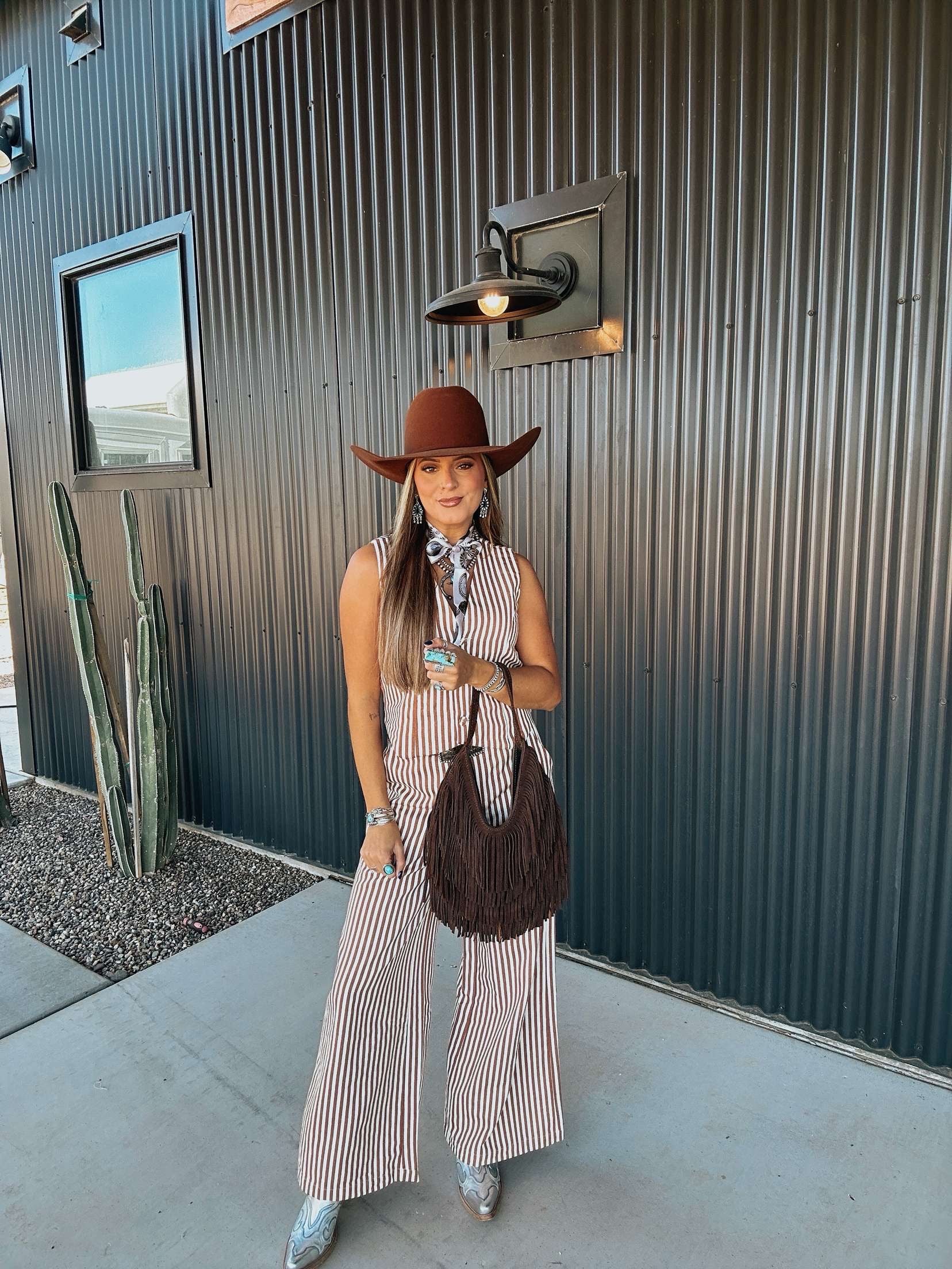 The Striped Wide Leg Pants