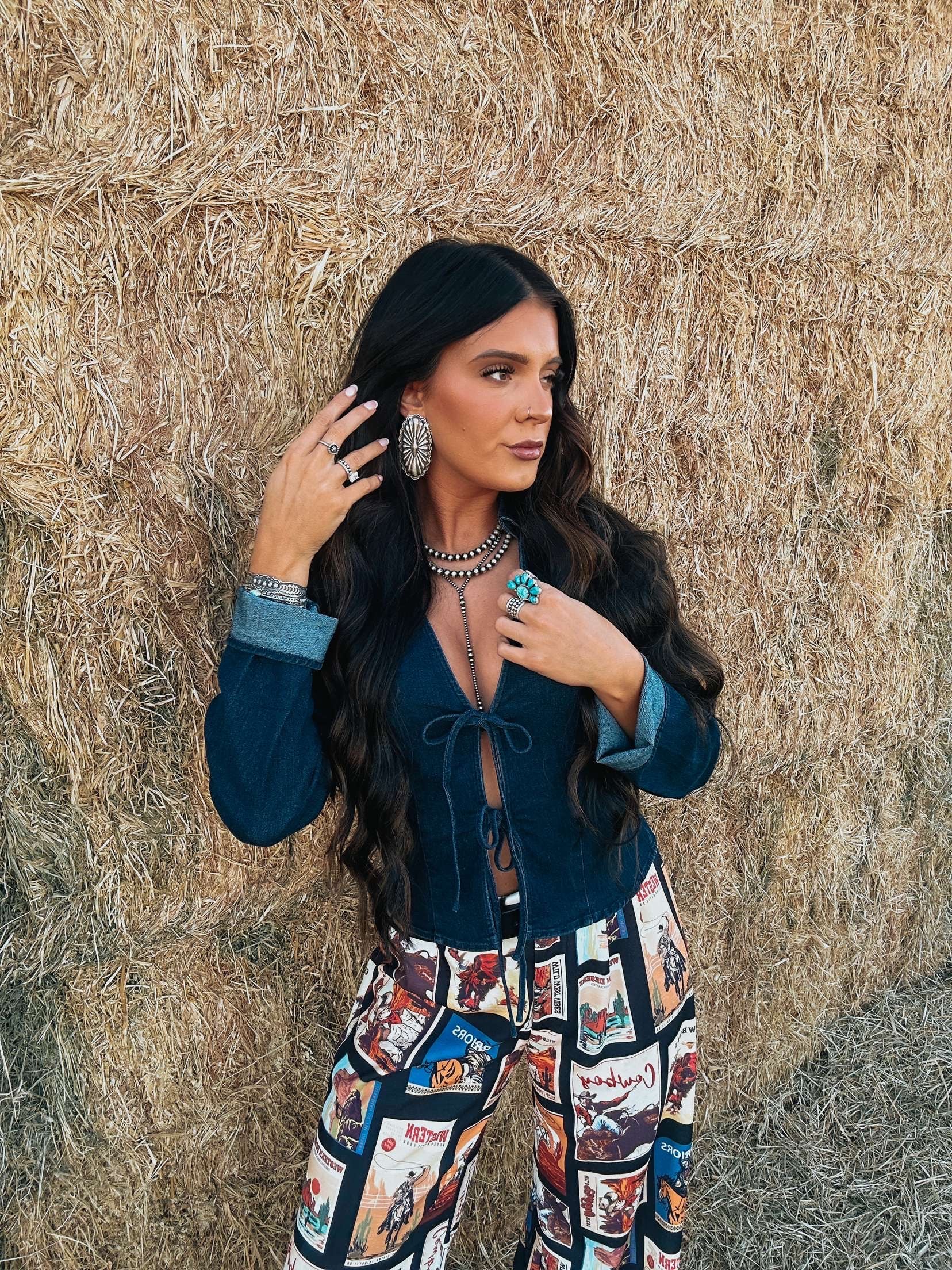 The Lasso Denim Top - best seller