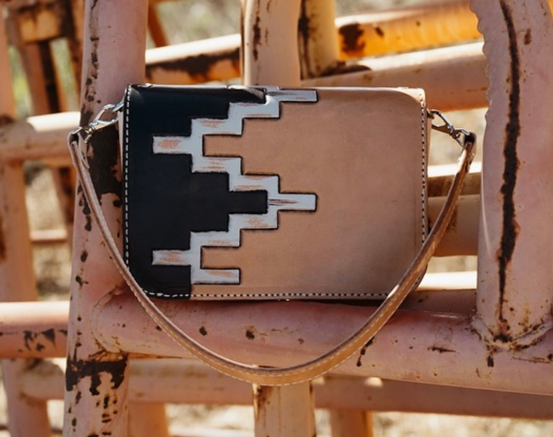 The Maddog Leather Aztec Purse
