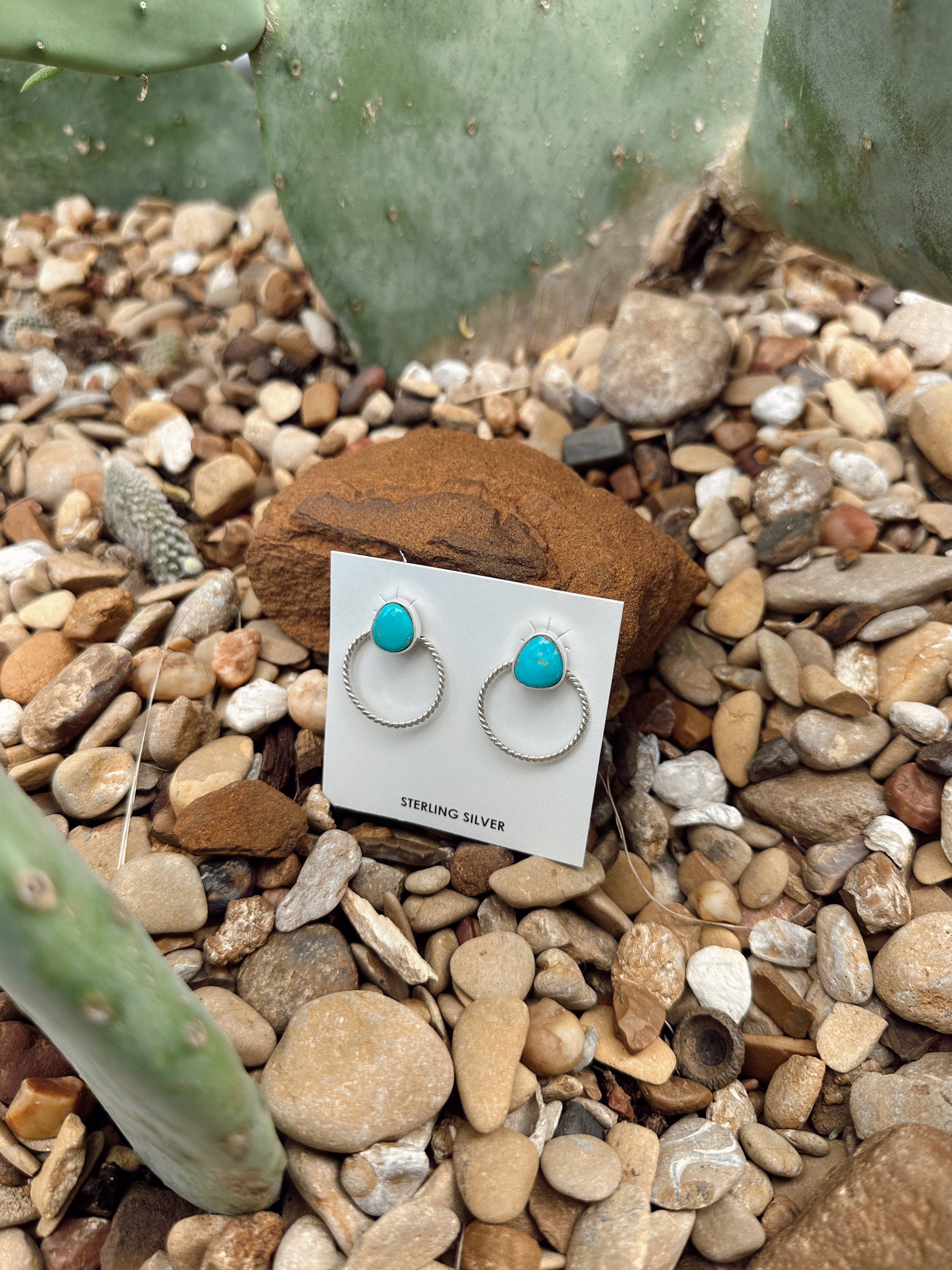 The Reno Kingman Turquoise Hoops