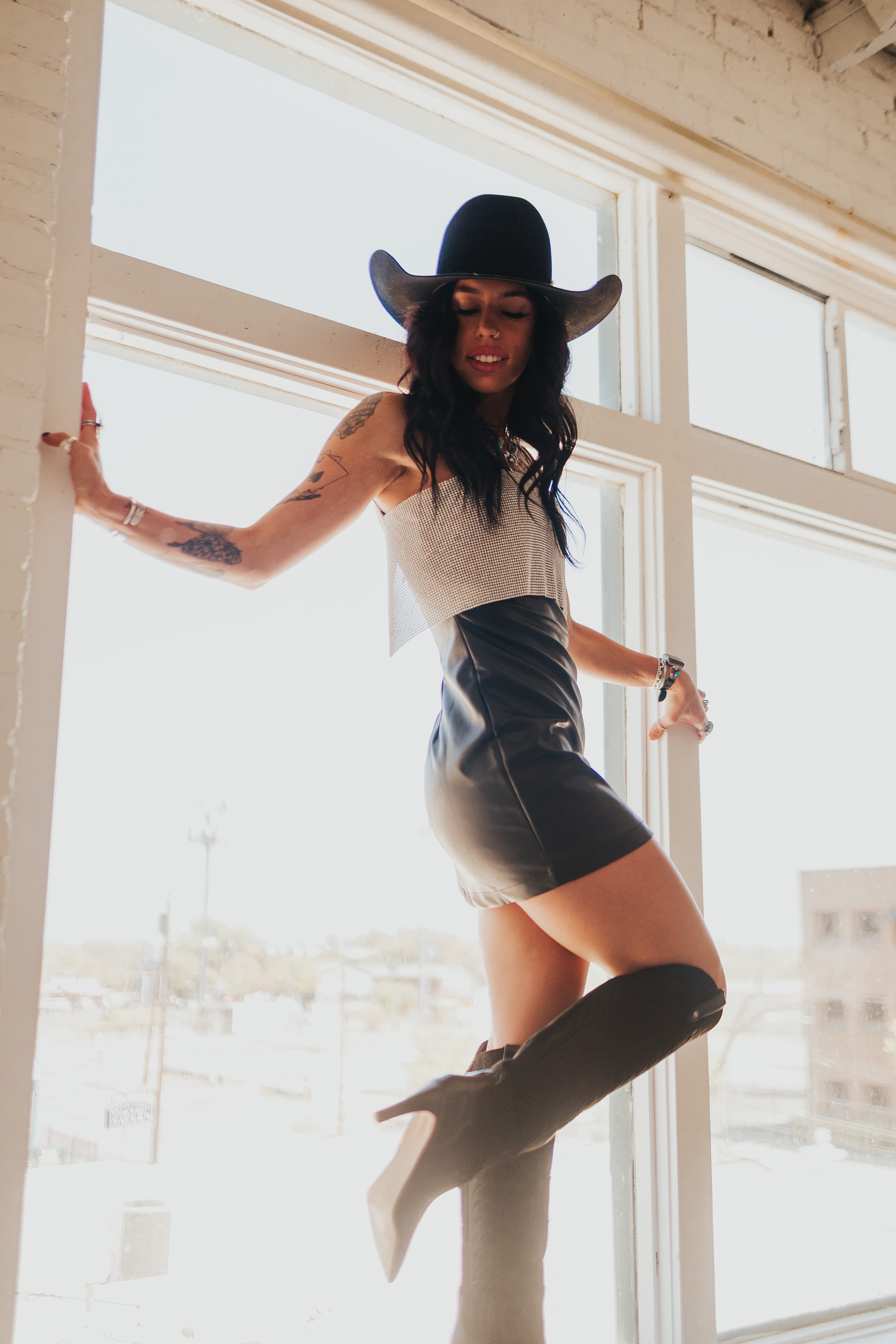 The Black Leather Dress - best seller