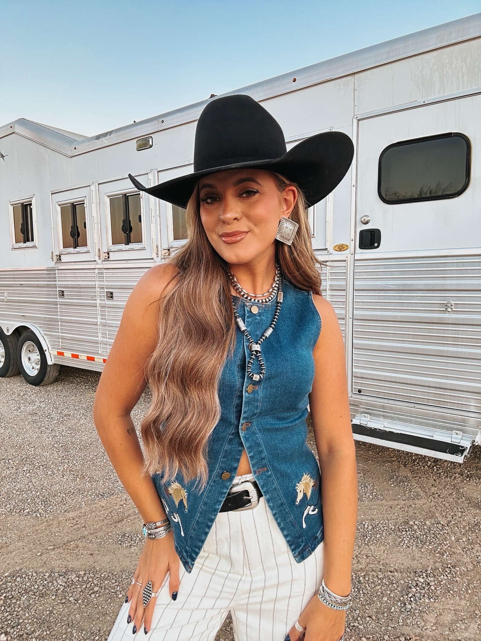 The Horse Embroidered Vest