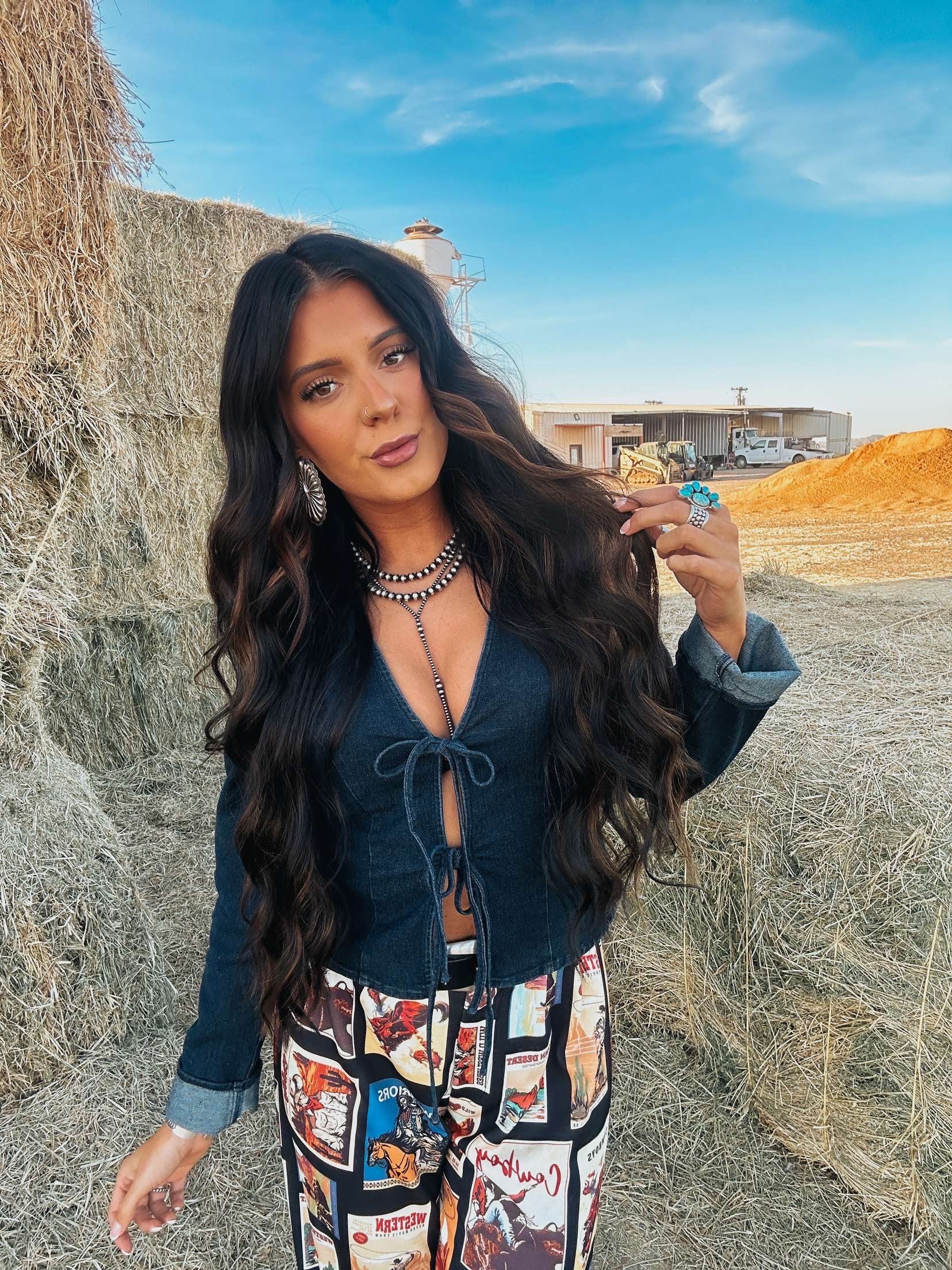 The Lasso Denim Top - best seller