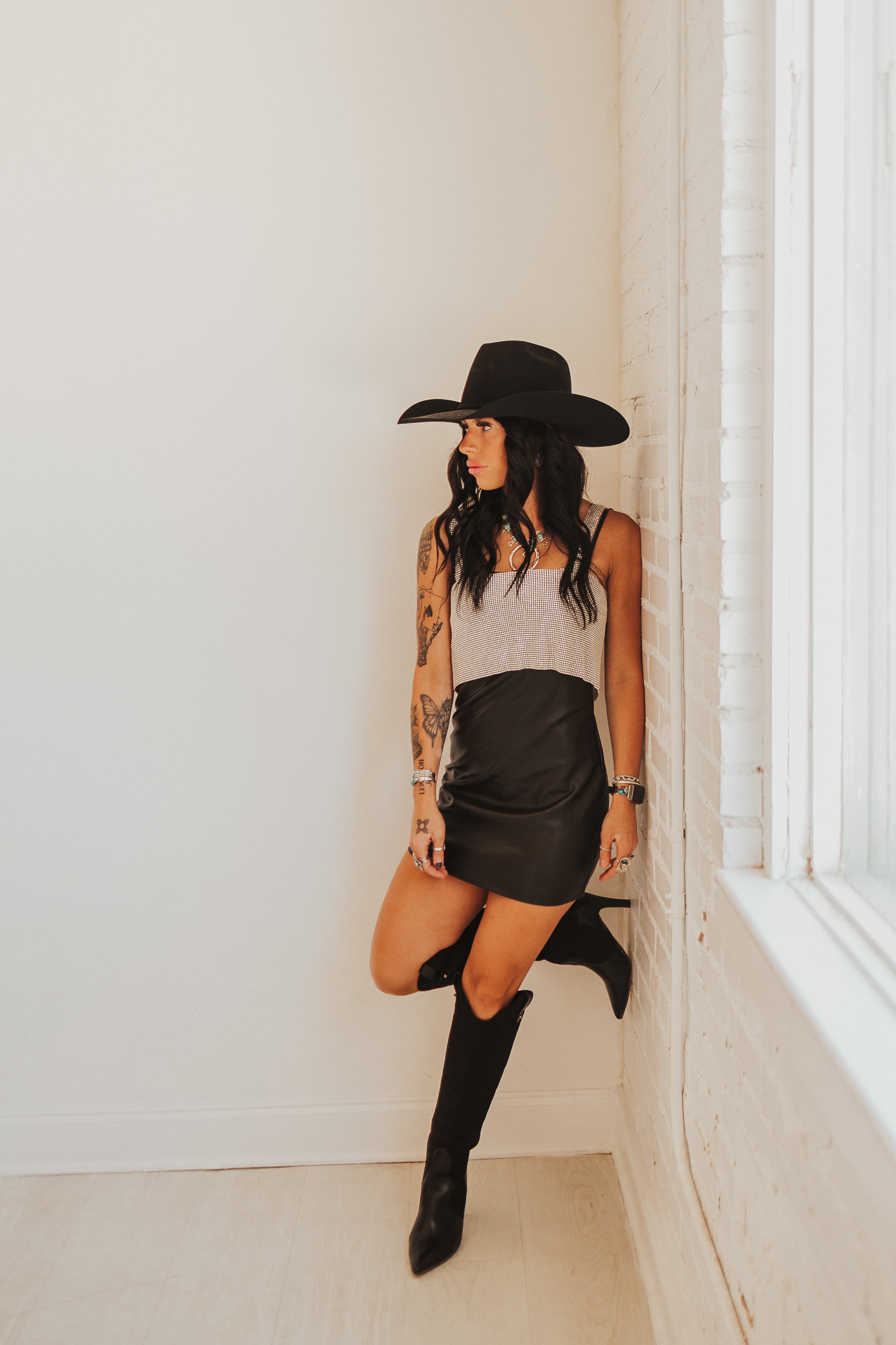 The Black Leather Dress - best seller