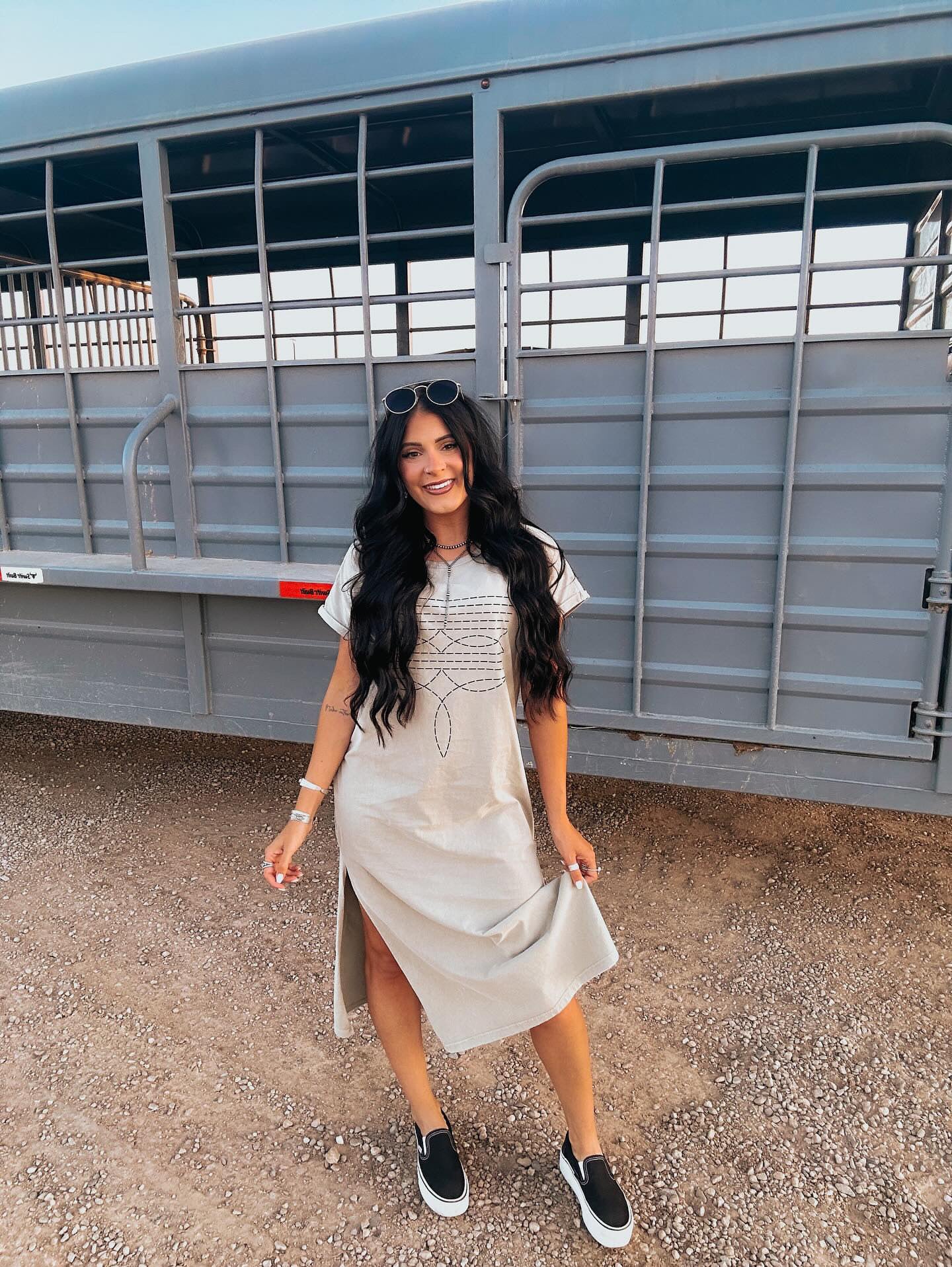 The Boot Stitch Dress - Khaki