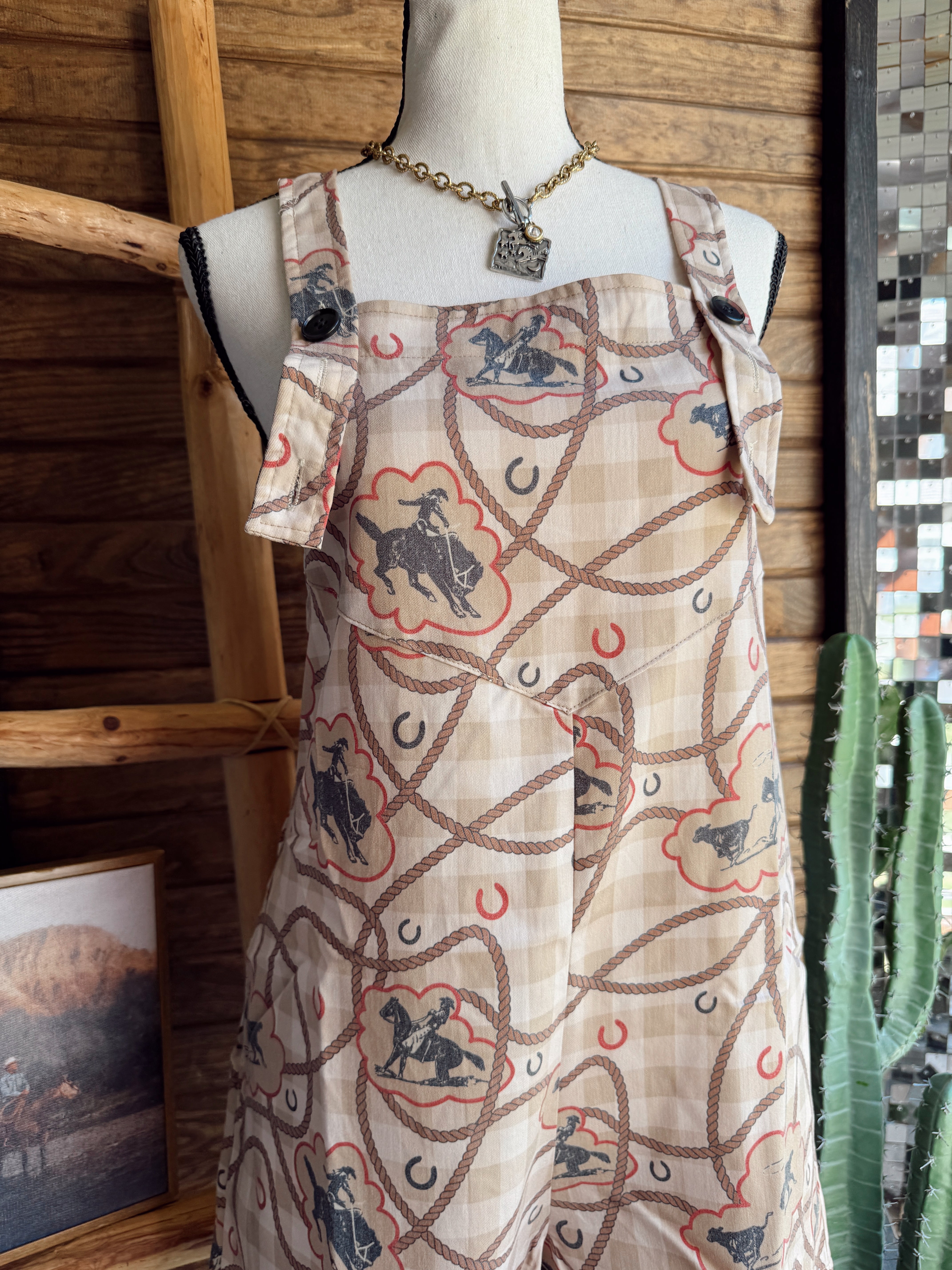 The Gingham Cowboy Romper