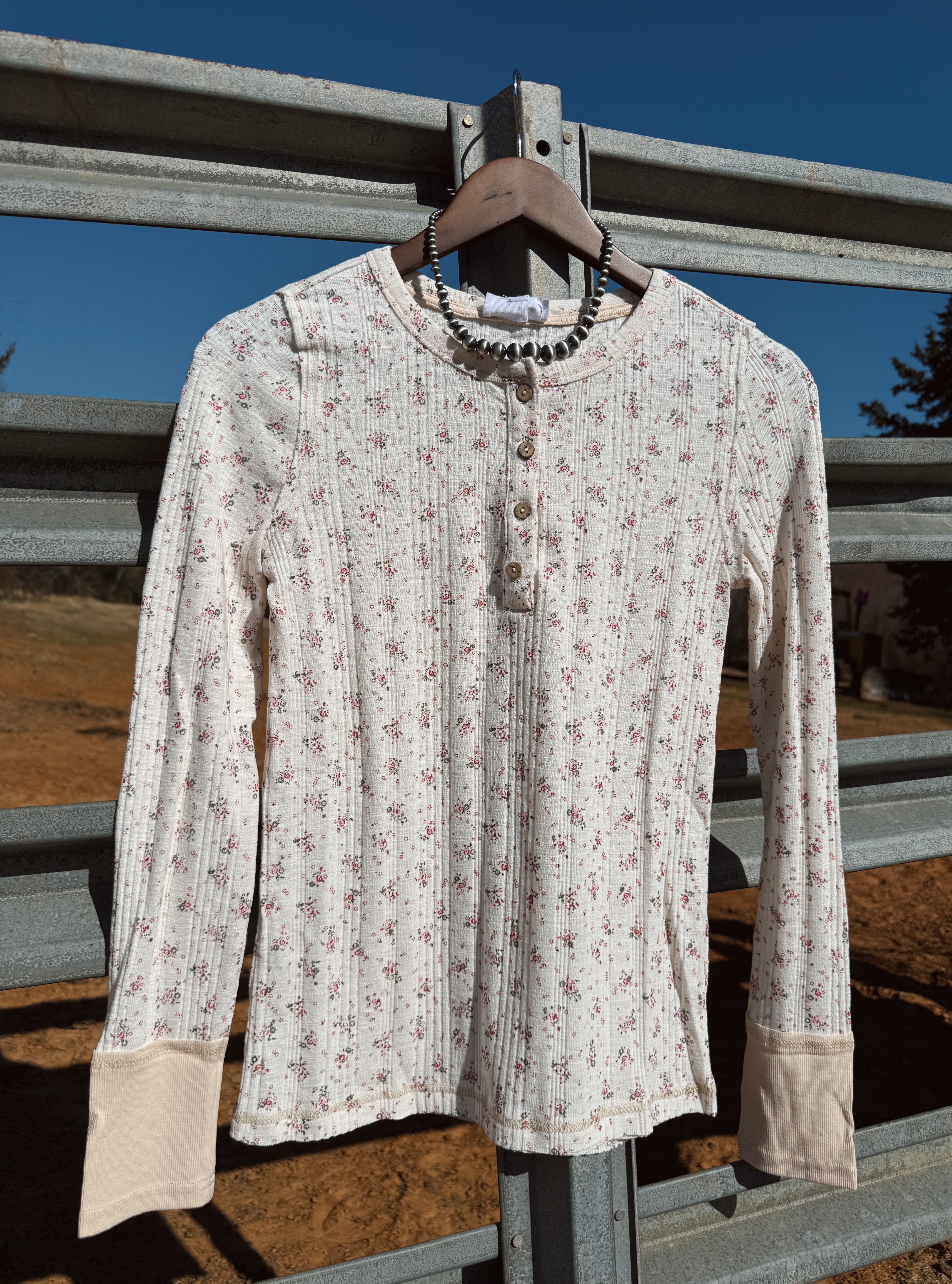 The Floral Henley Top