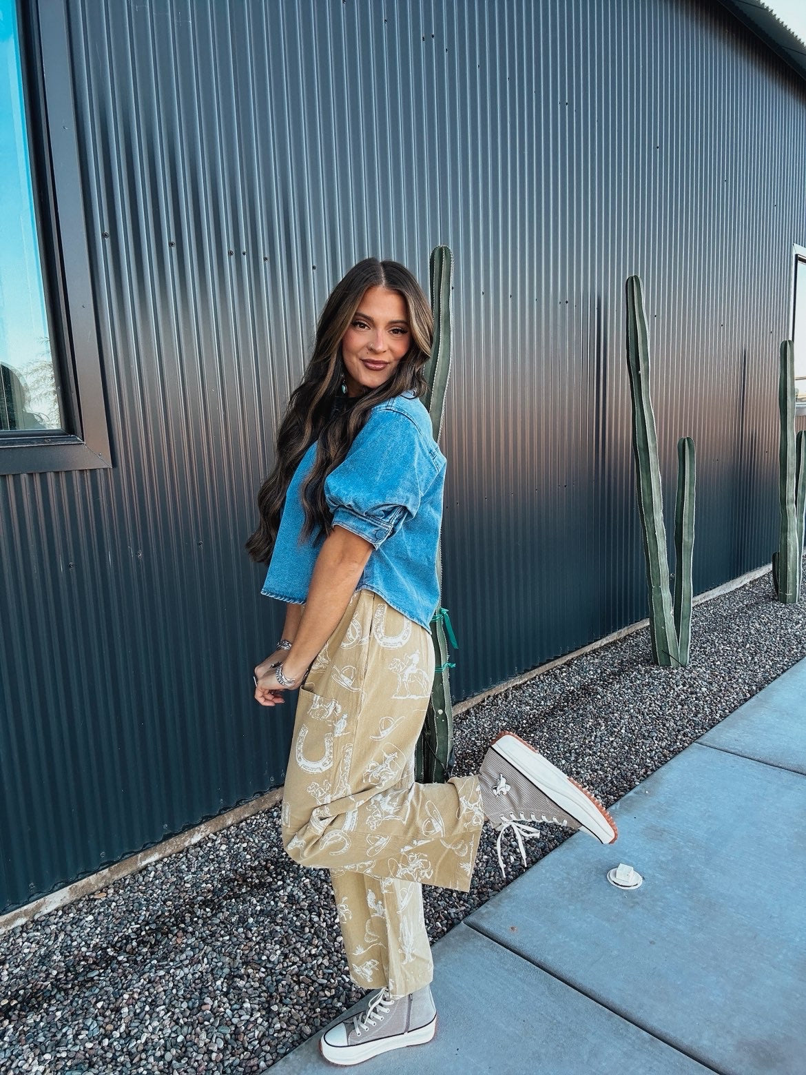 The Denim Bubble Top