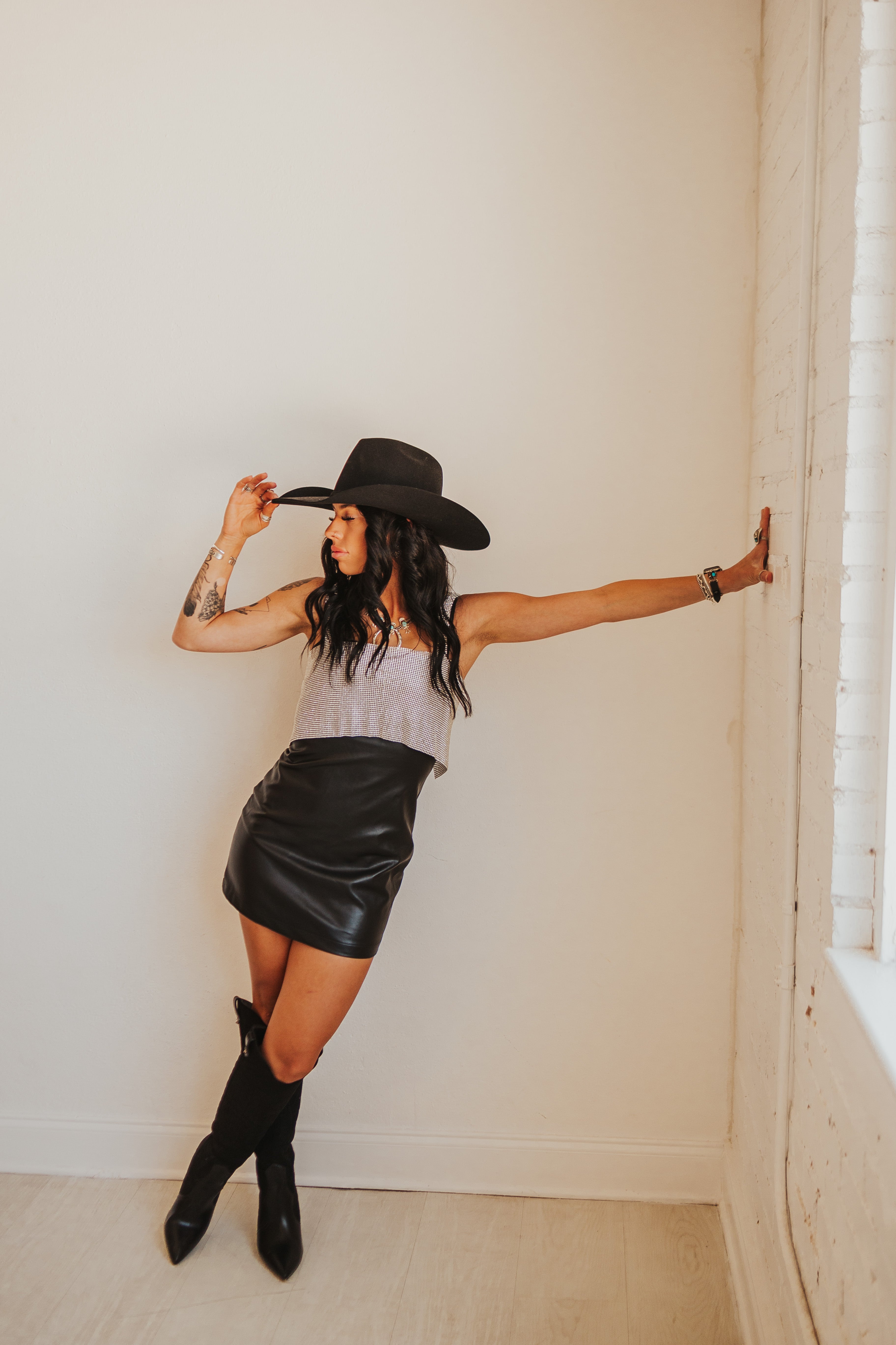 The Black Leather Dress - best seller