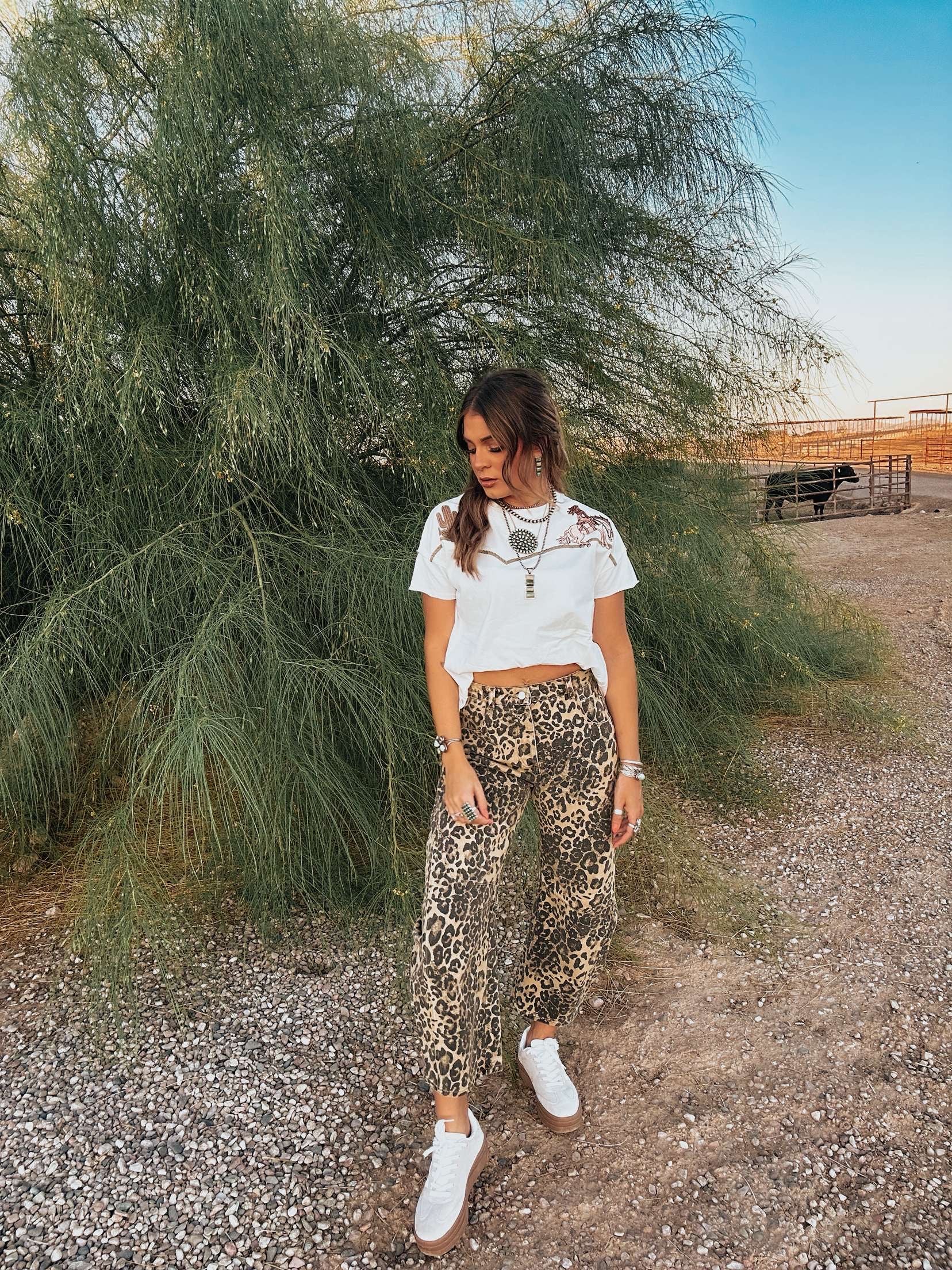 The Middi Leopard Jeans