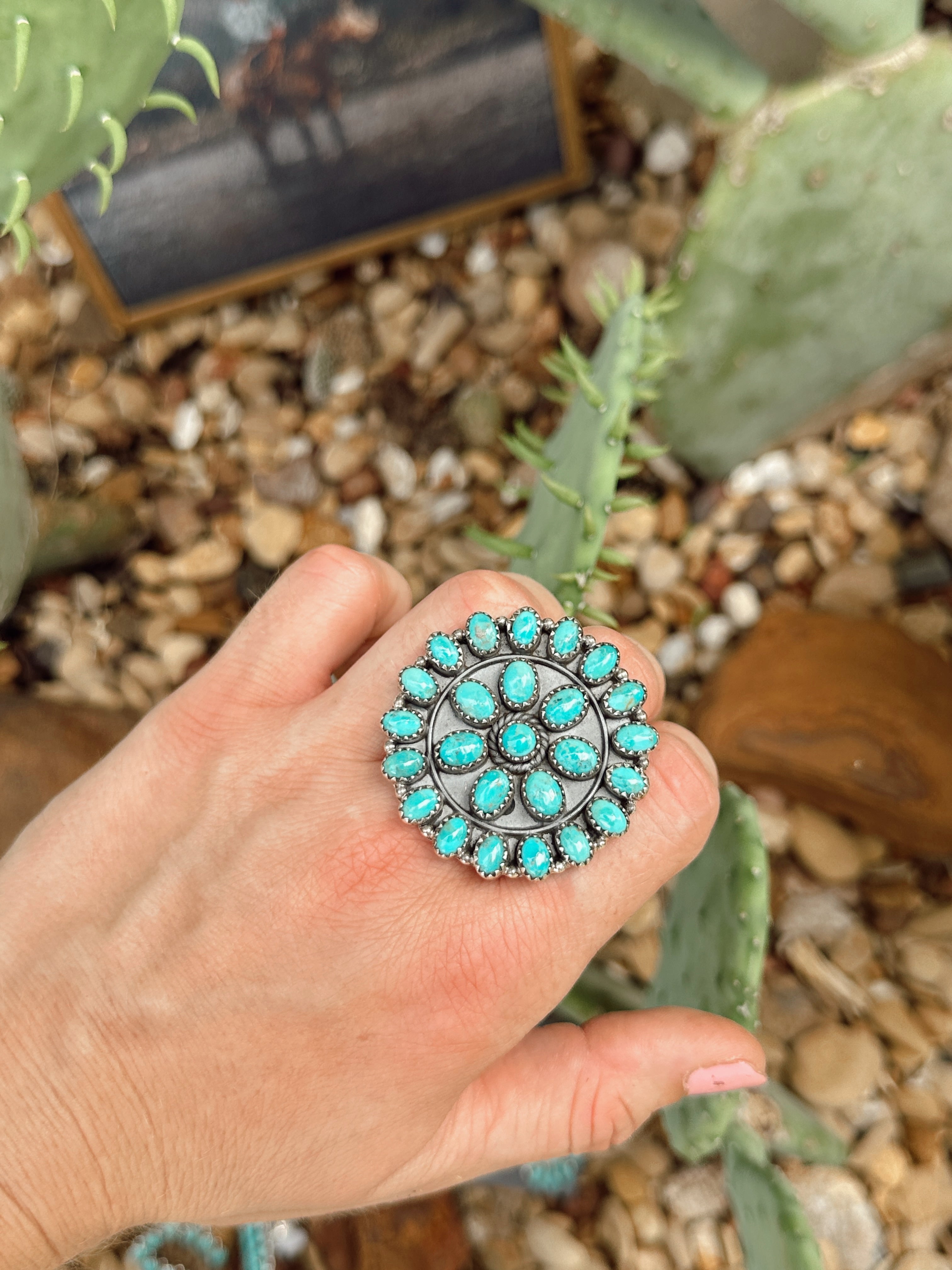 The Janie Kingman Turquoise Adjustable Ring