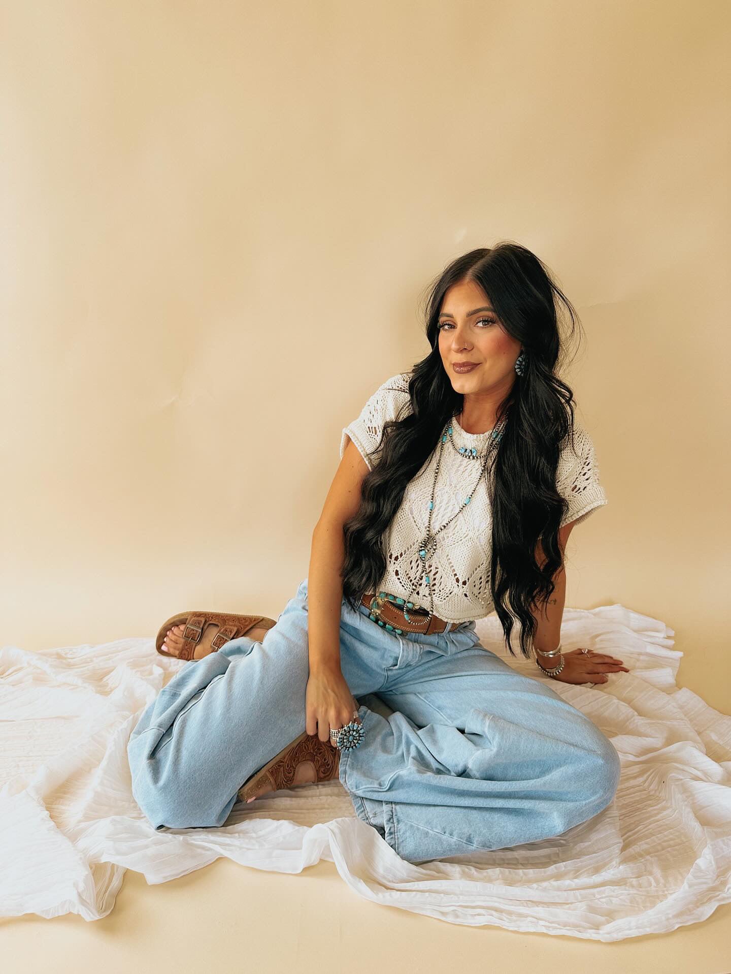 The Cowtown Wide Leg Jeans - large