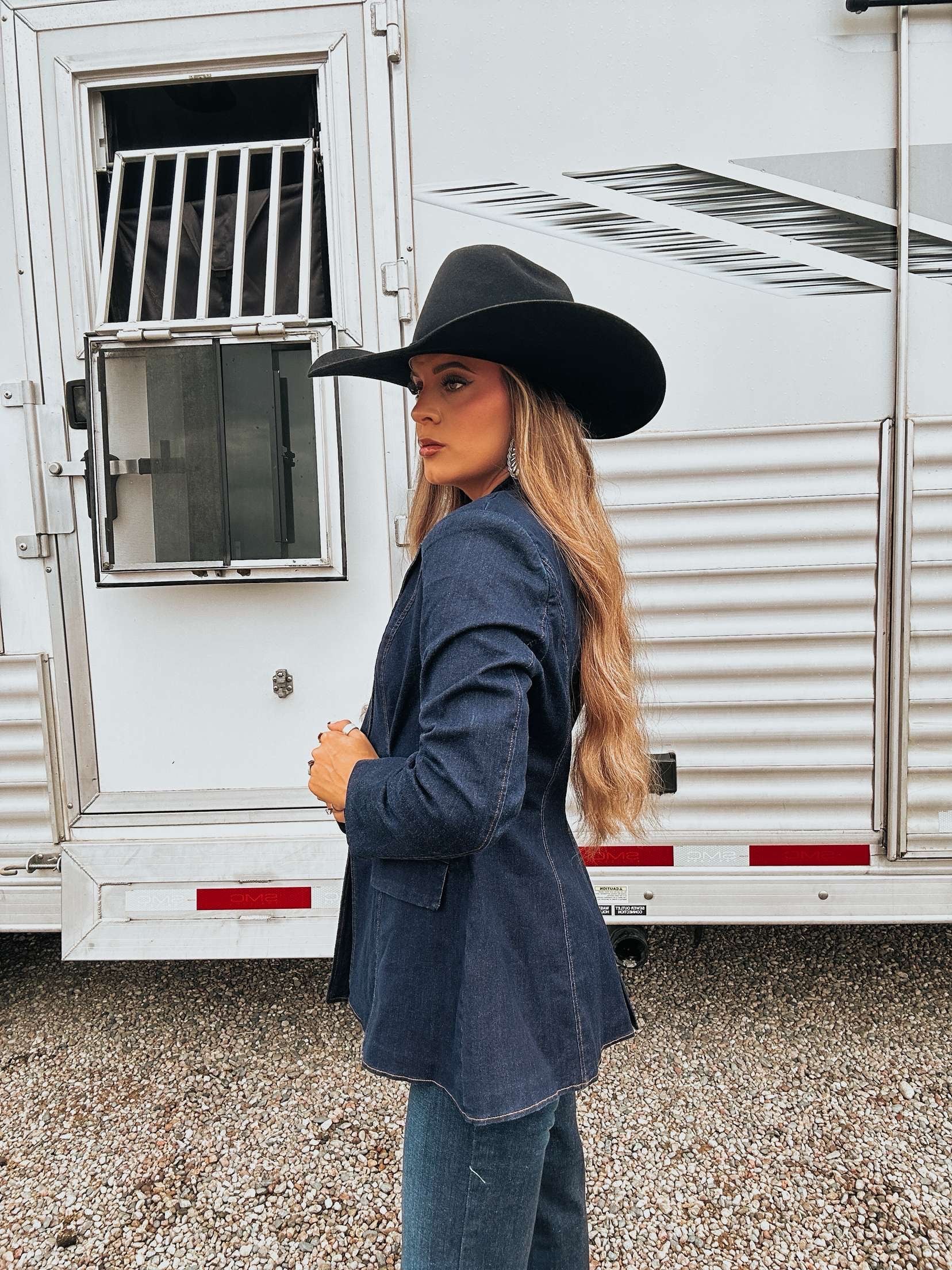 The Dark Denim Blazer