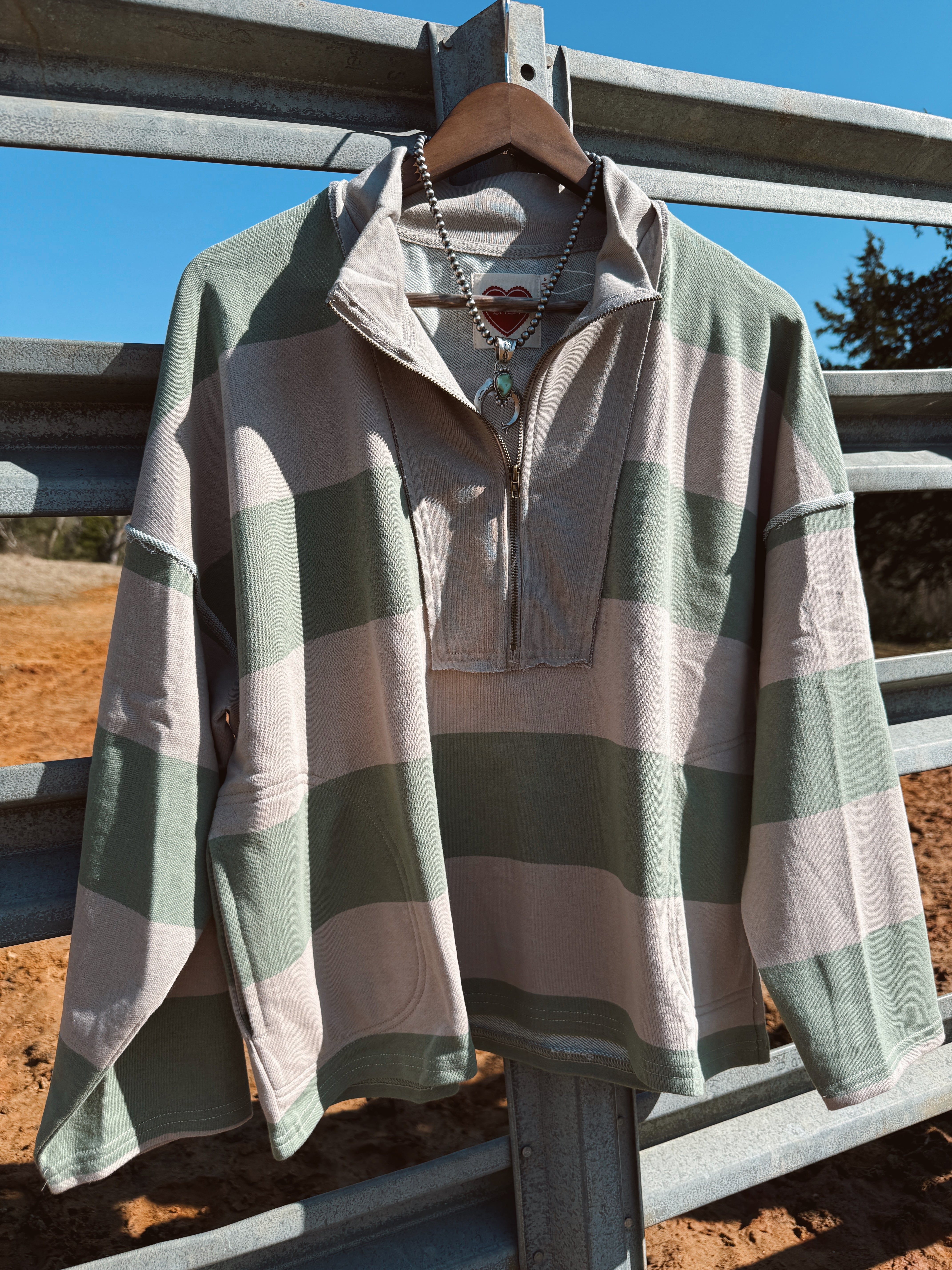 The Lana Quarter Zip - Olive