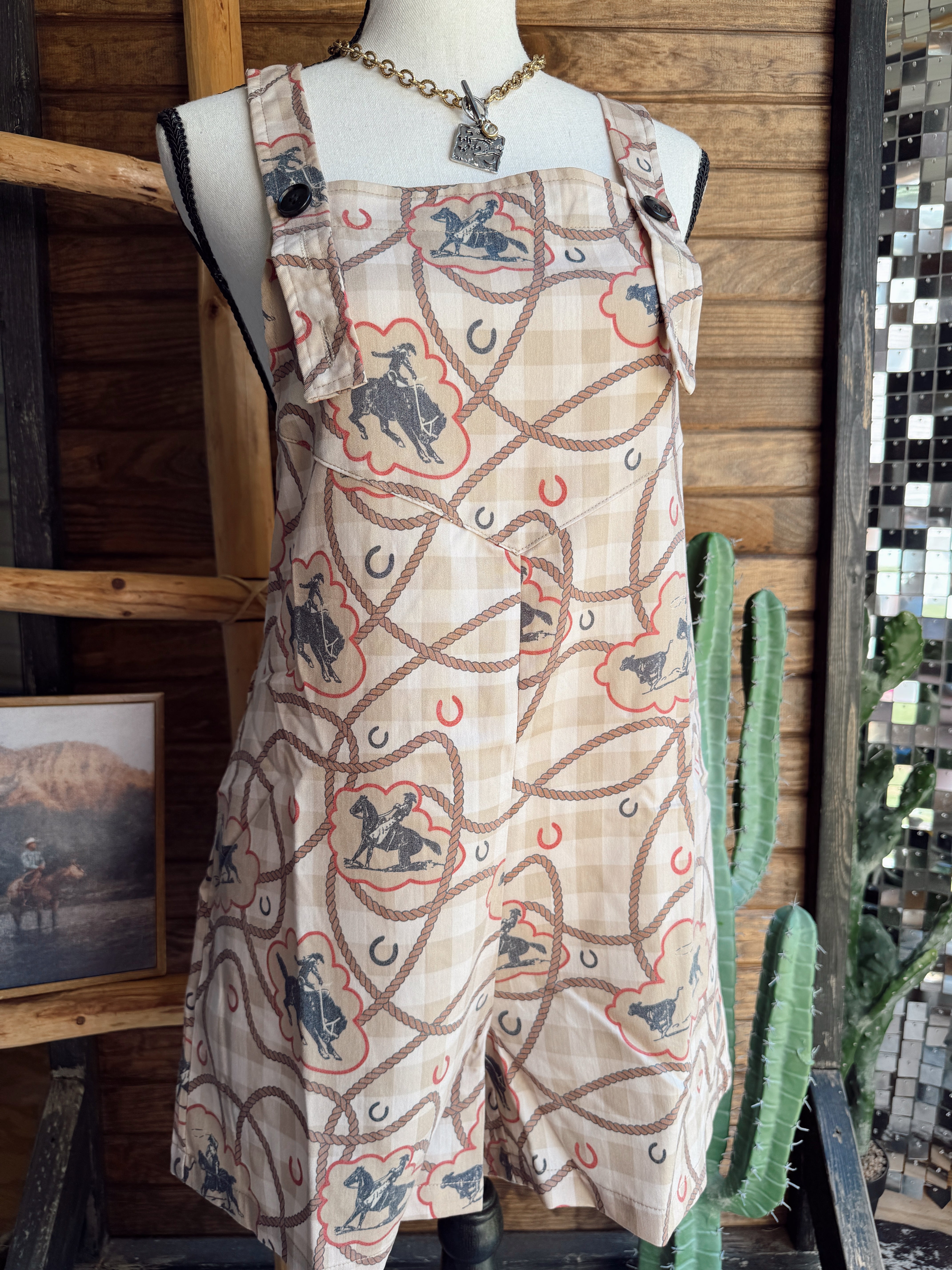 The Gingham Cowboy Romper