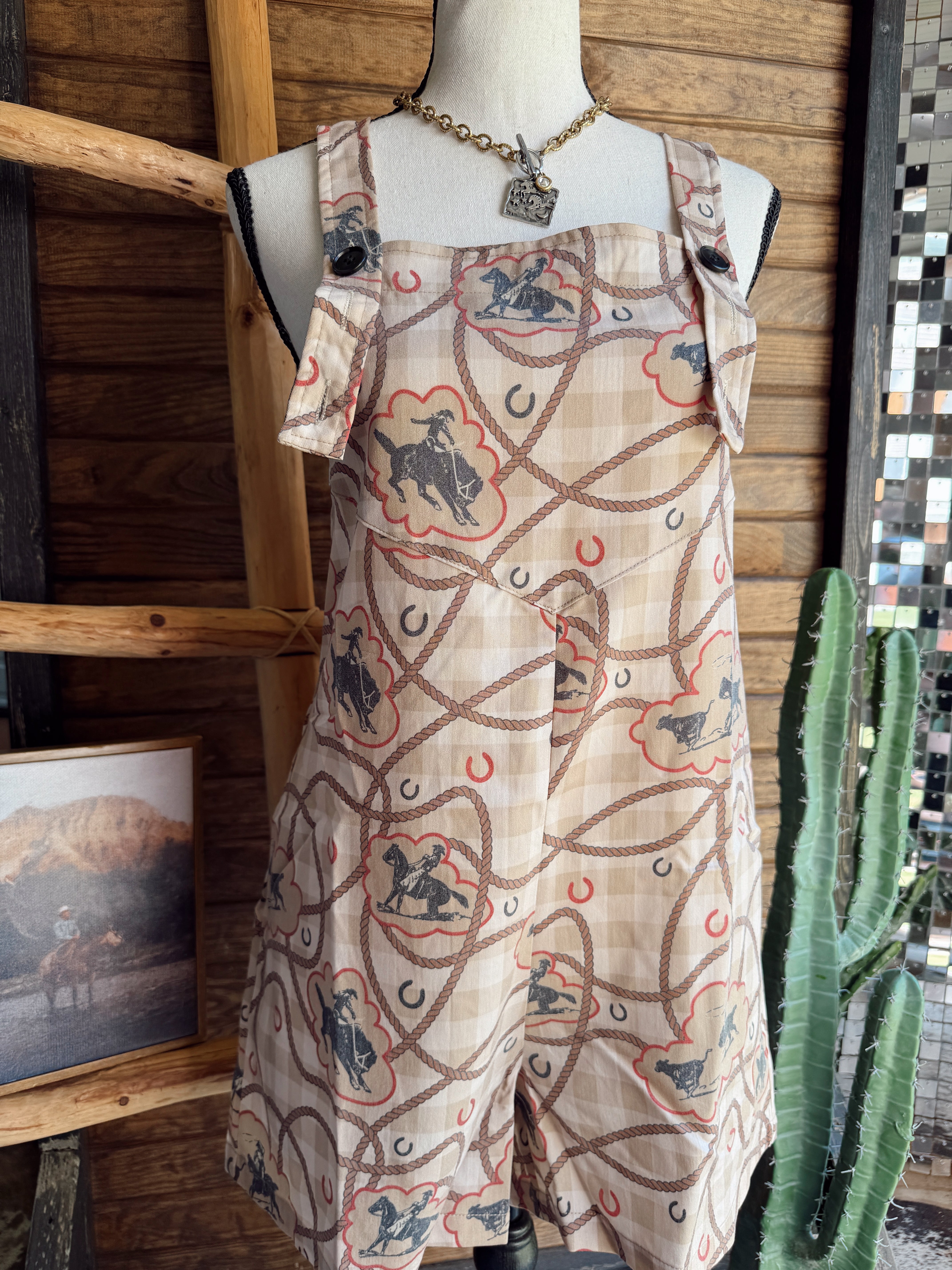 The Gingham Cowboy Romper