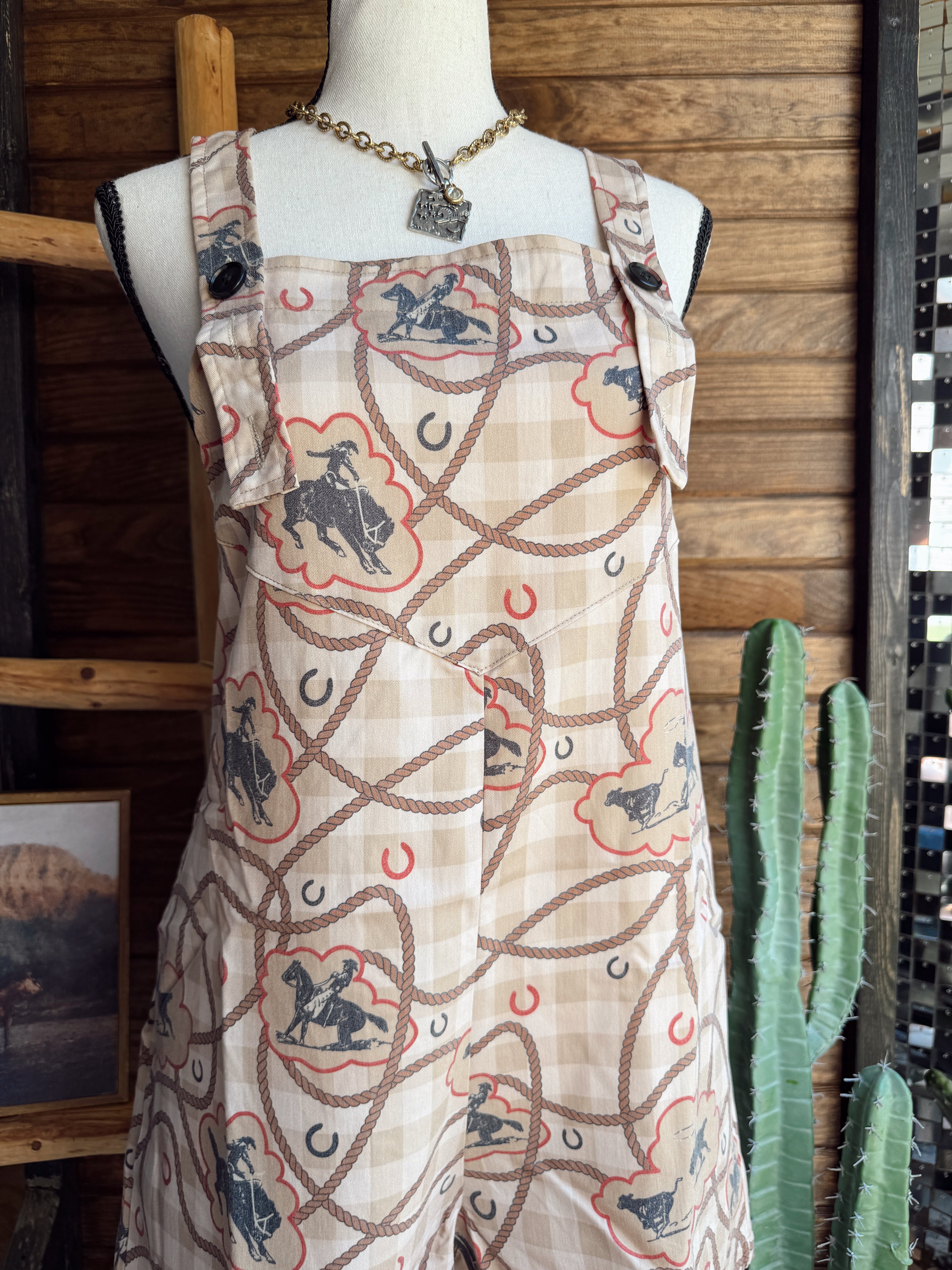 The Gingham Cowboy Romper