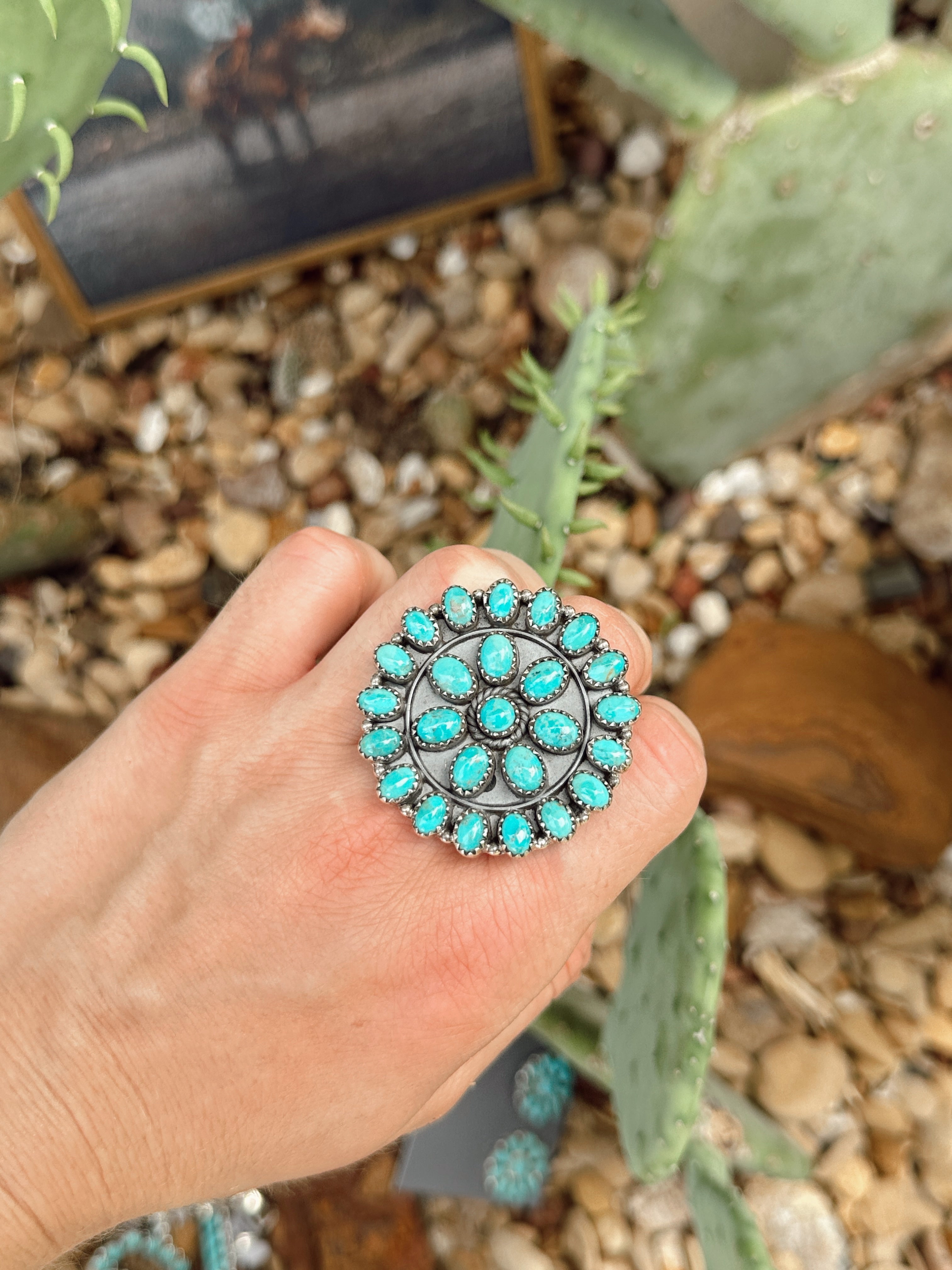 The Janie Kingman Turquoise Adjustable Ring
