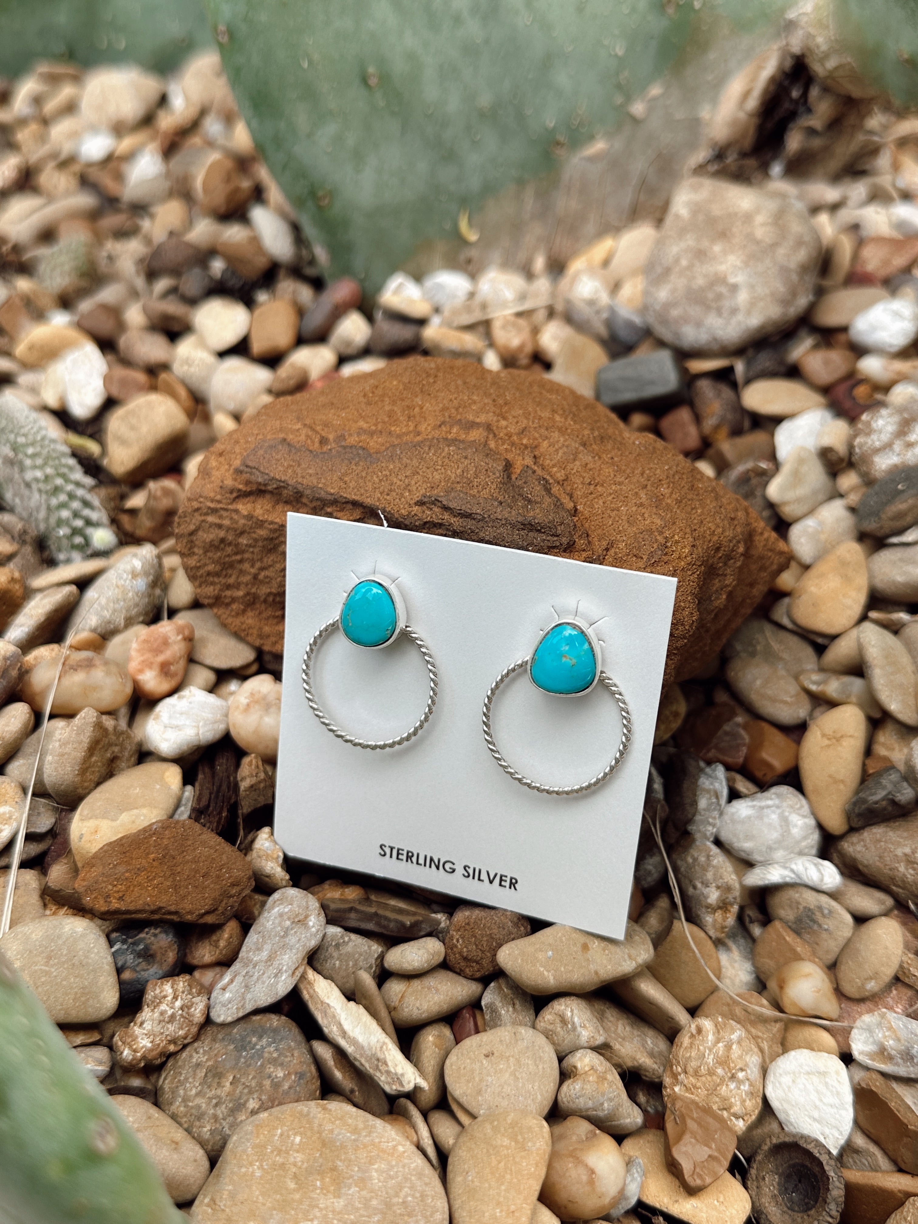 The Reno Kingman Turquoise Hoops