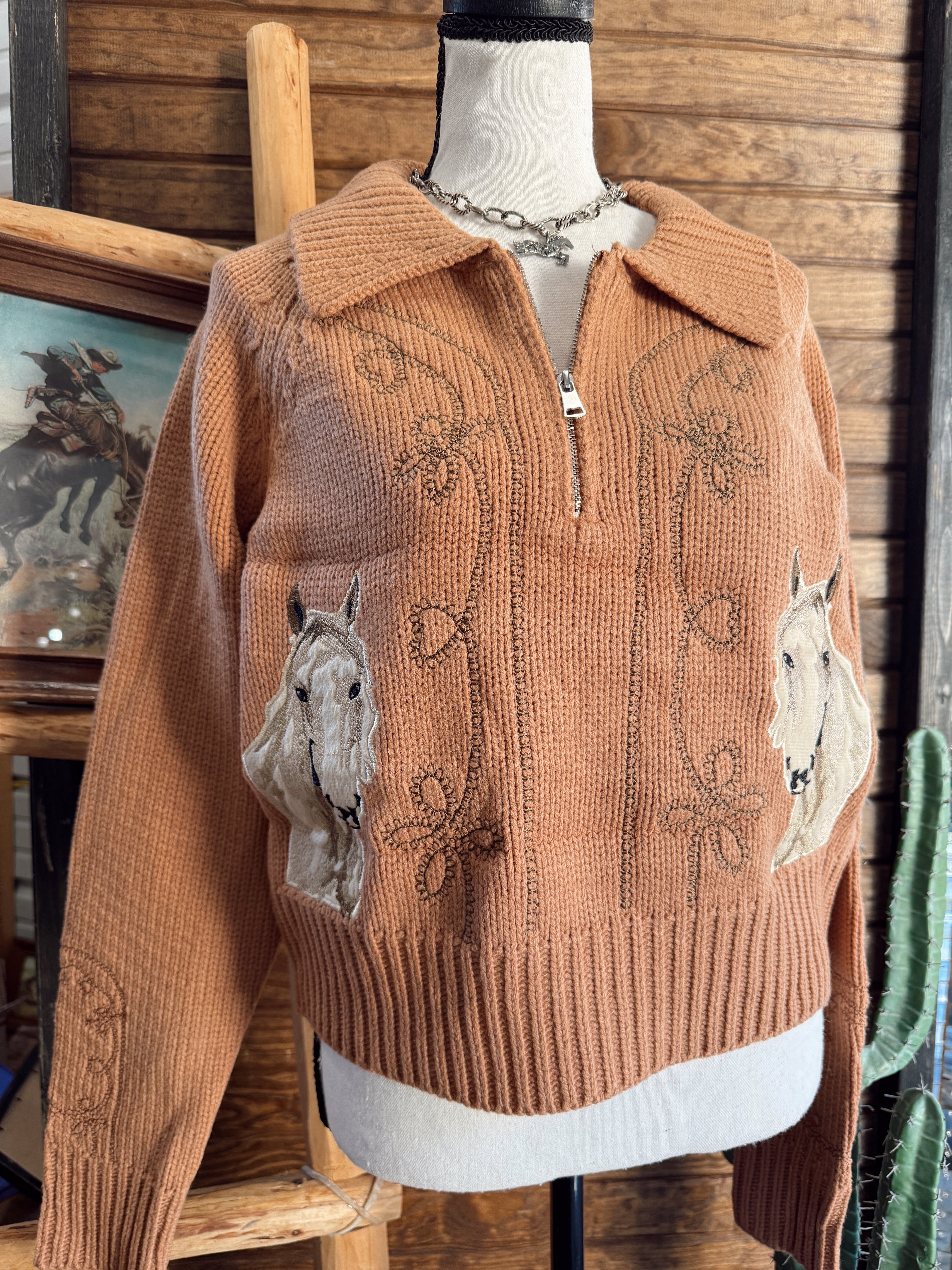 The Western Embroidered Zip Up