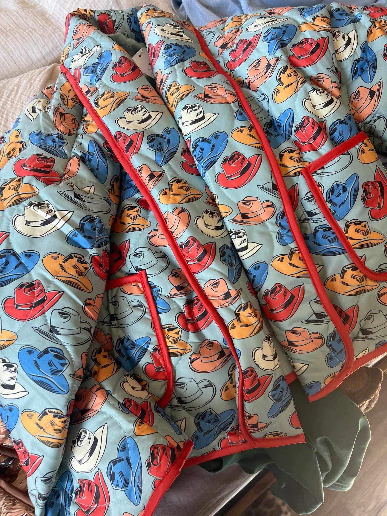 The Cowboy Hat Quilted Jacket - large