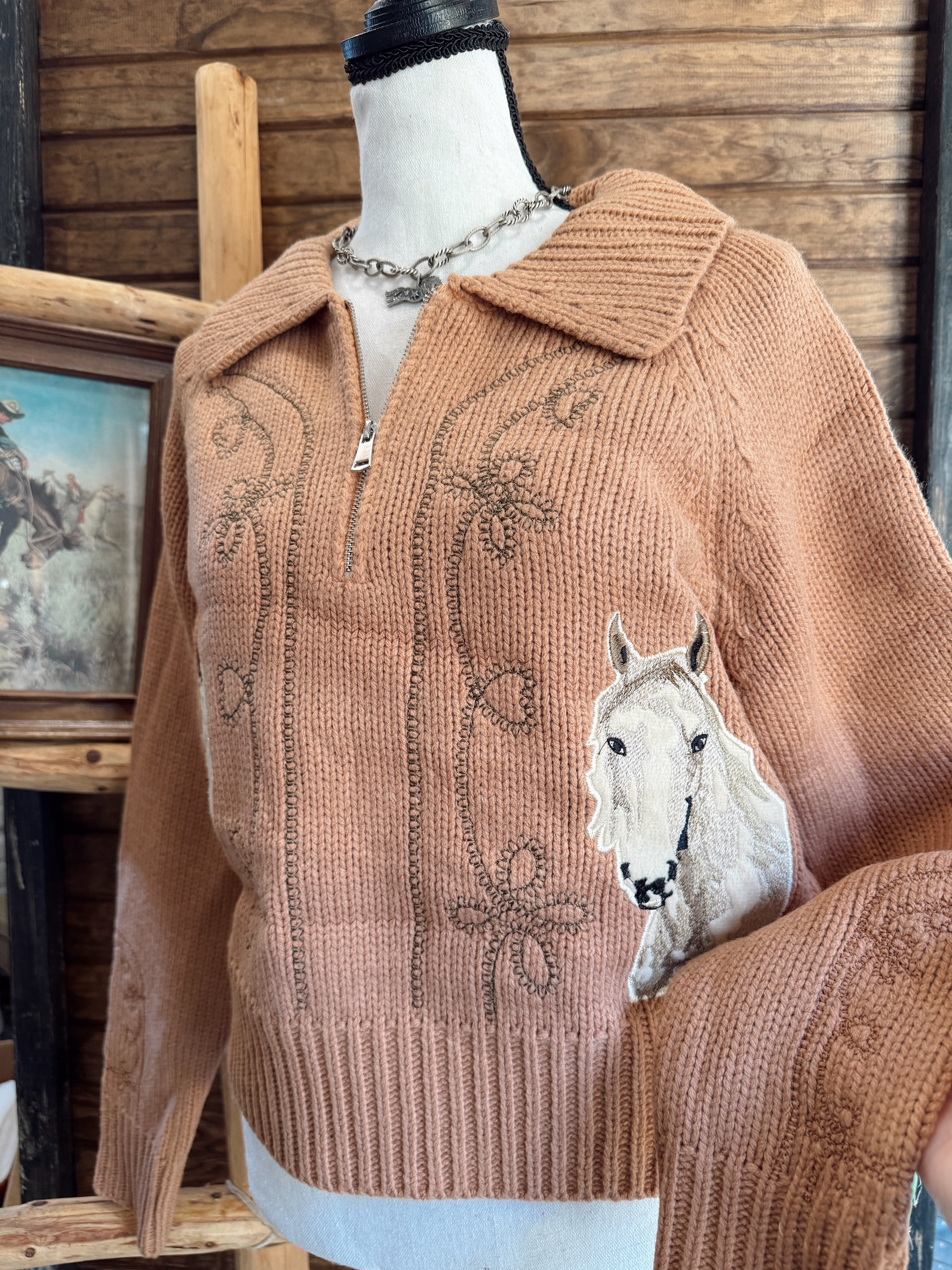 The Western Embroidered Zip Up