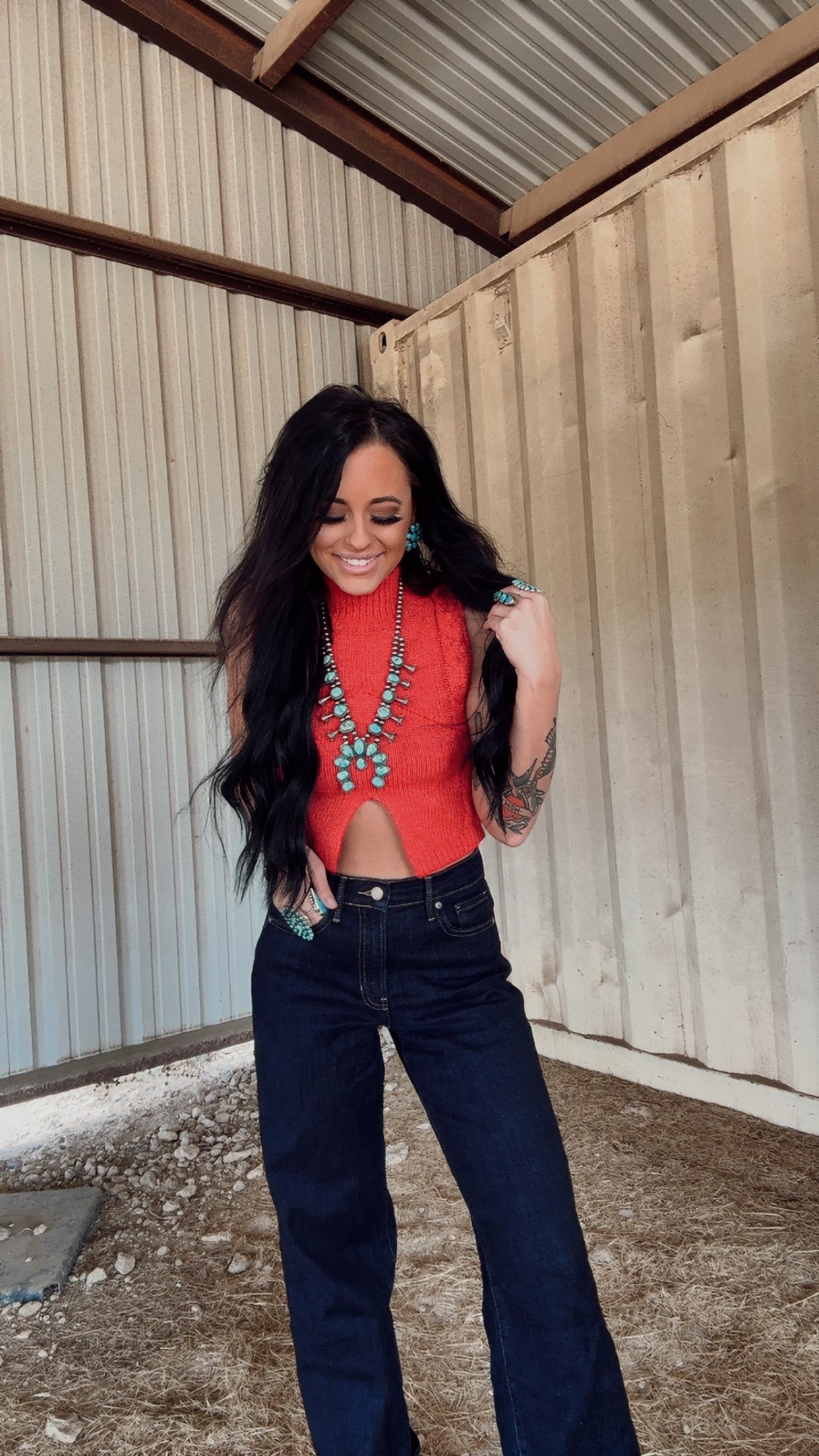 The Cuffed Wide Leg Jean