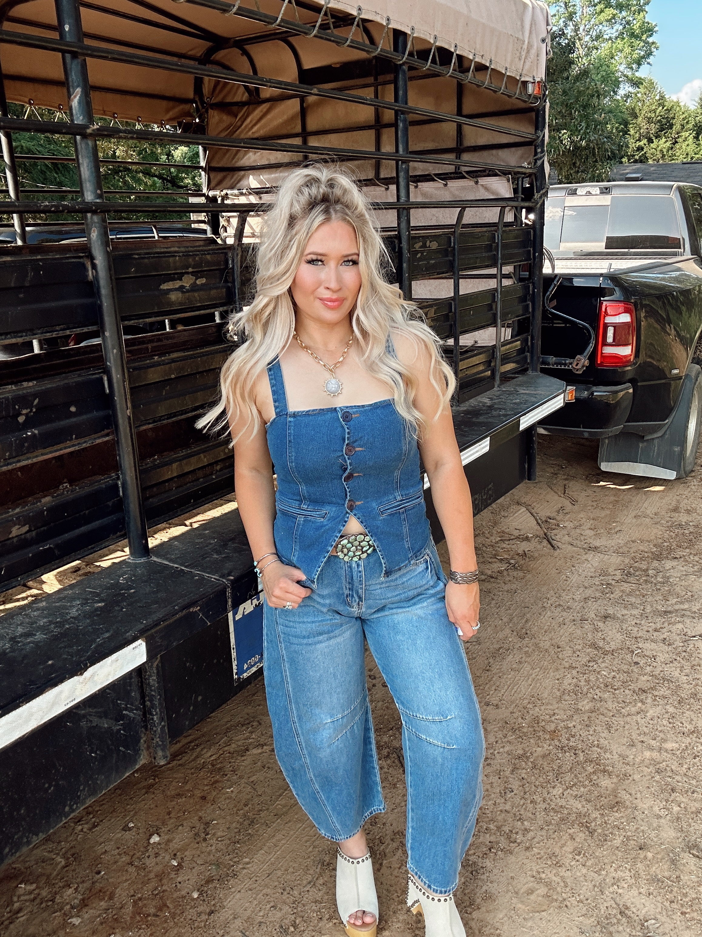 The Lenny Denim Top