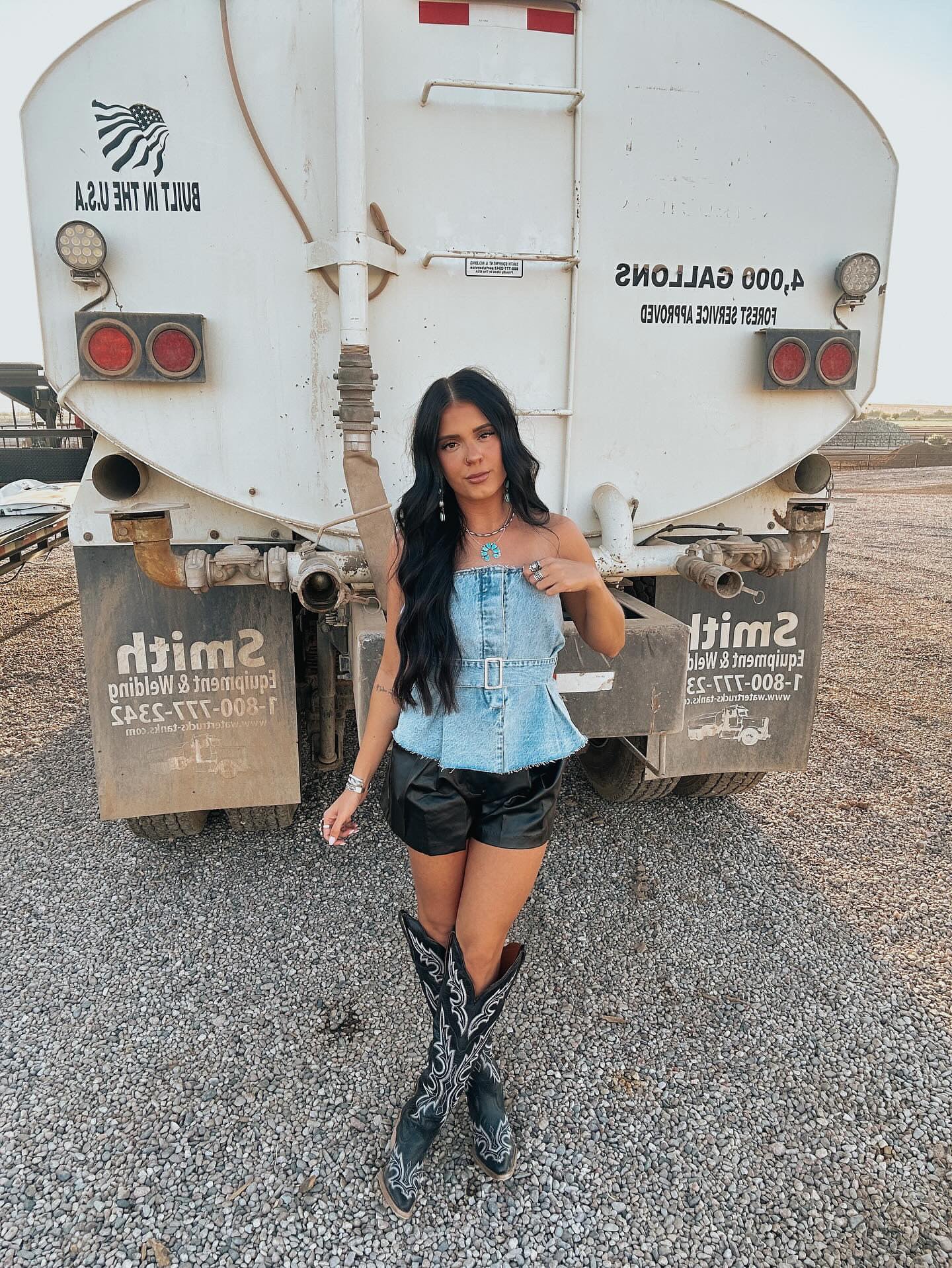 The Belted Denim Top