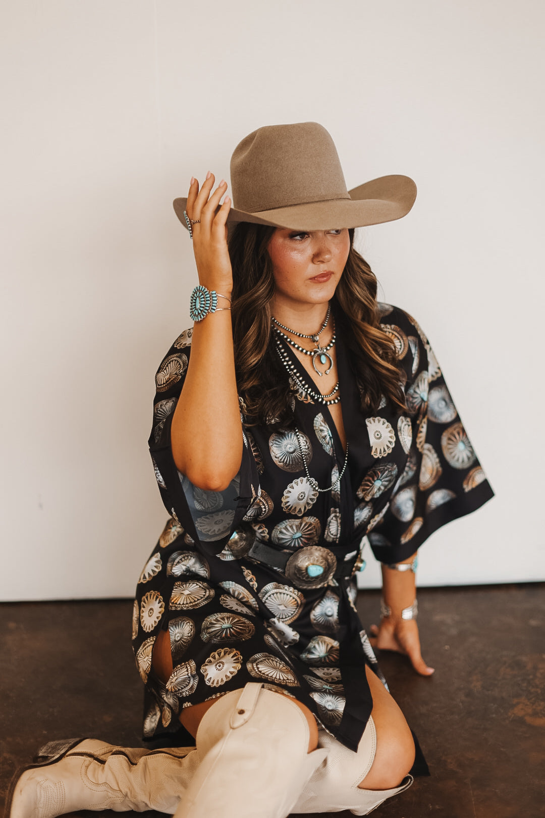 The Big Concho Kimono Wrap Dress