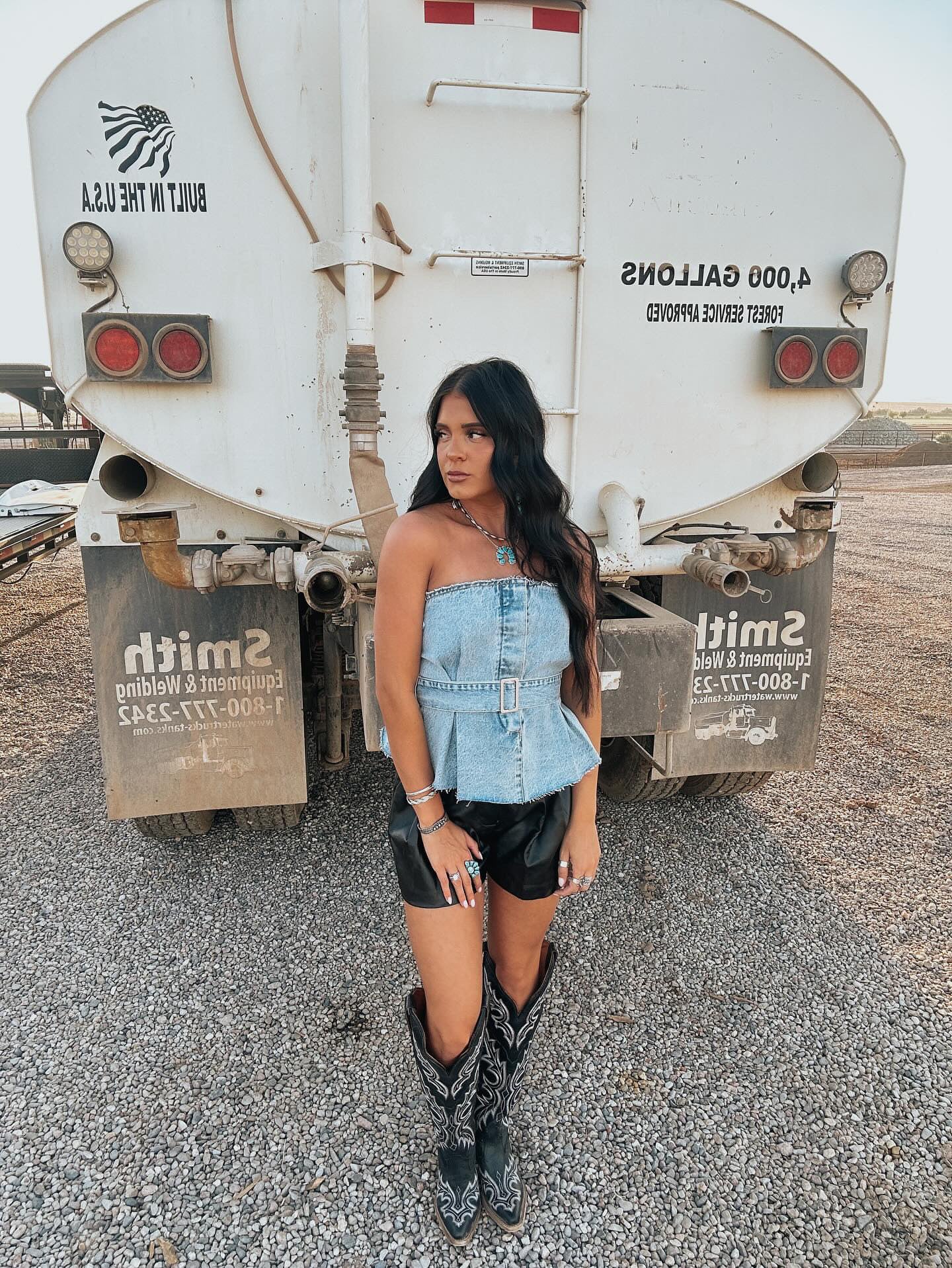 The Belted Denim Top