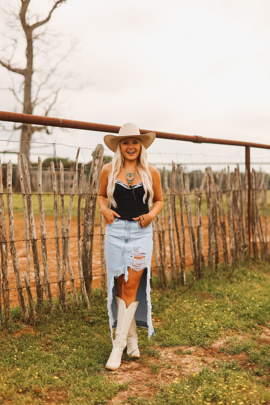 The Retro Denim Skirt