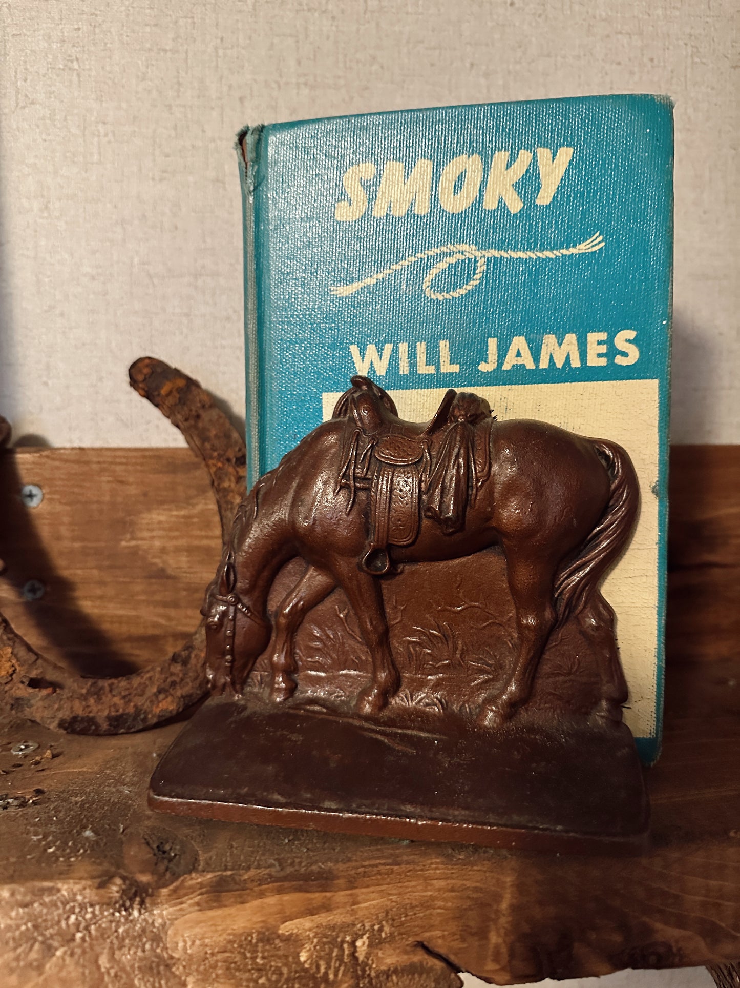 The Vintage Bronze Cow Pony Book Ends (set of 2)