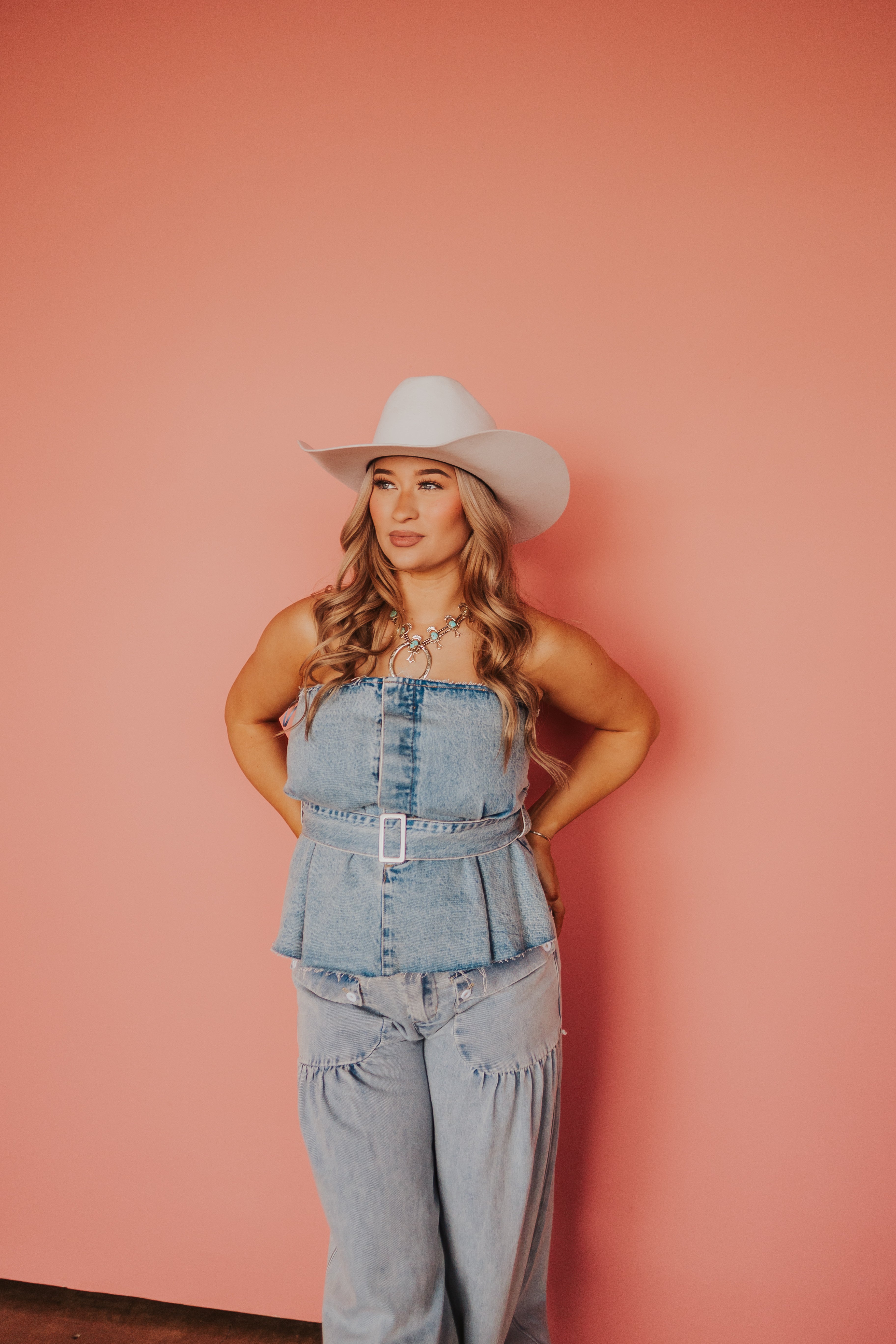 The Belted Denim Top