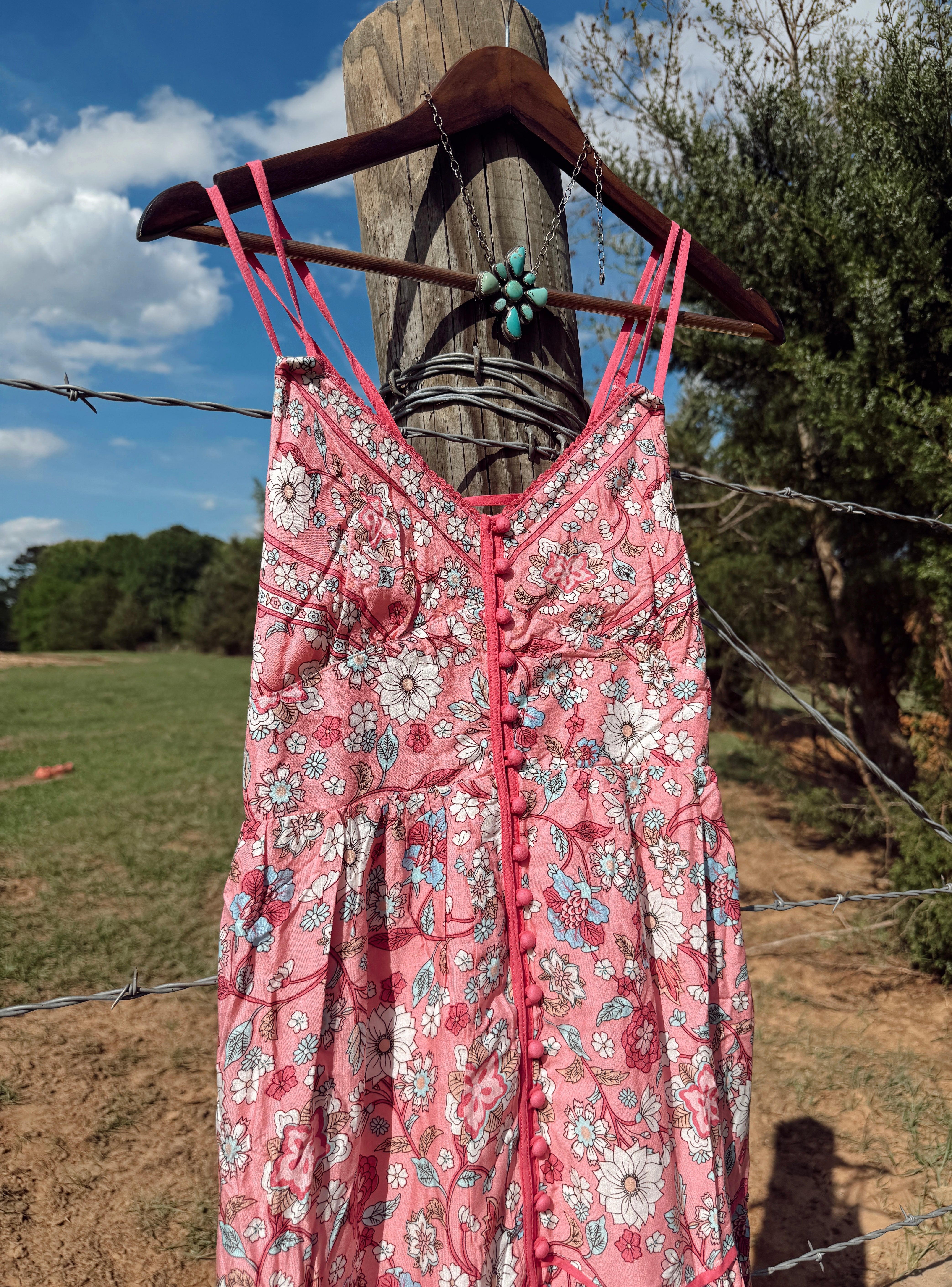 The Pink Iris Maxi Dress
