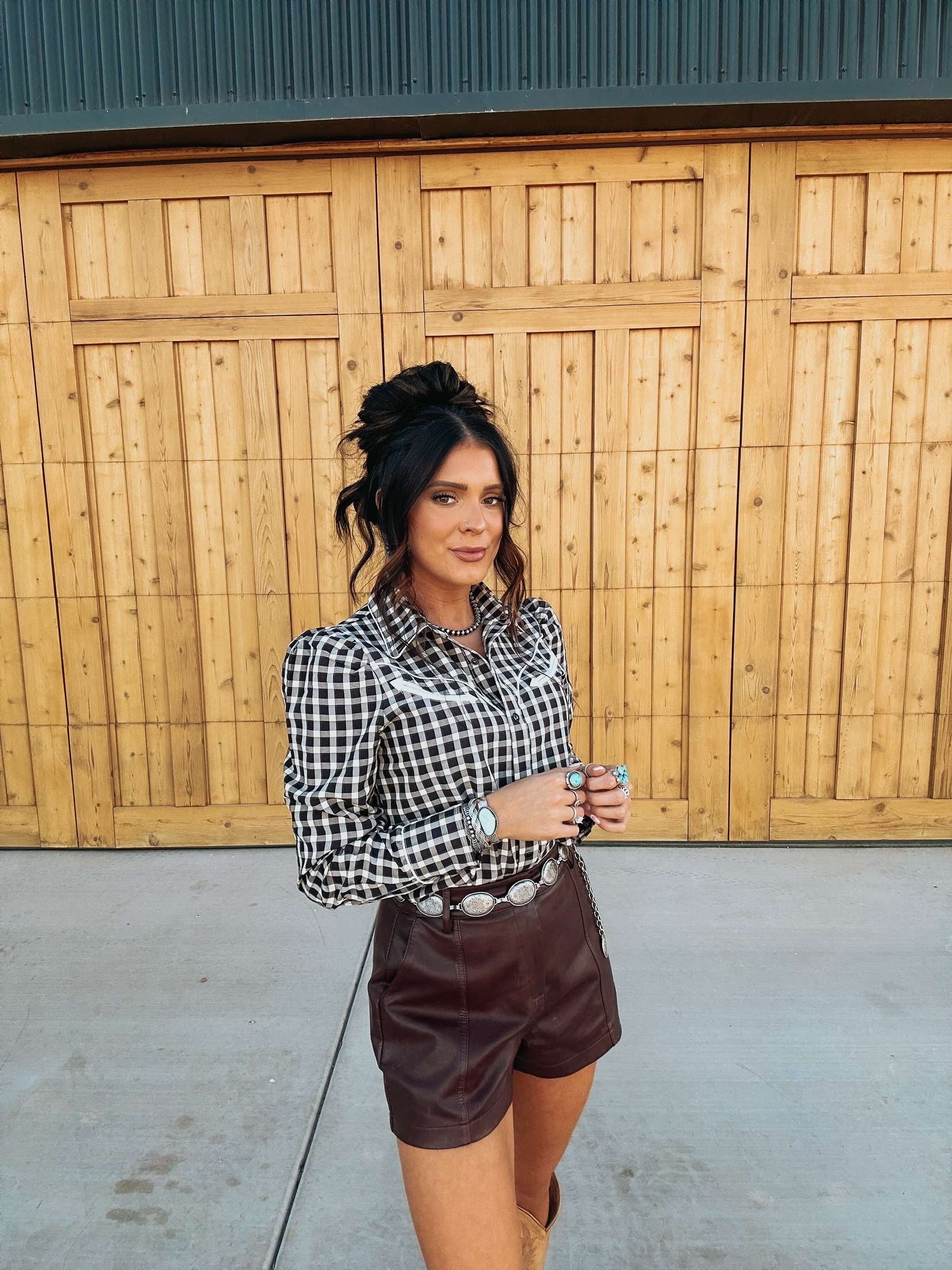 The Gingham Pearl Snap - best seller