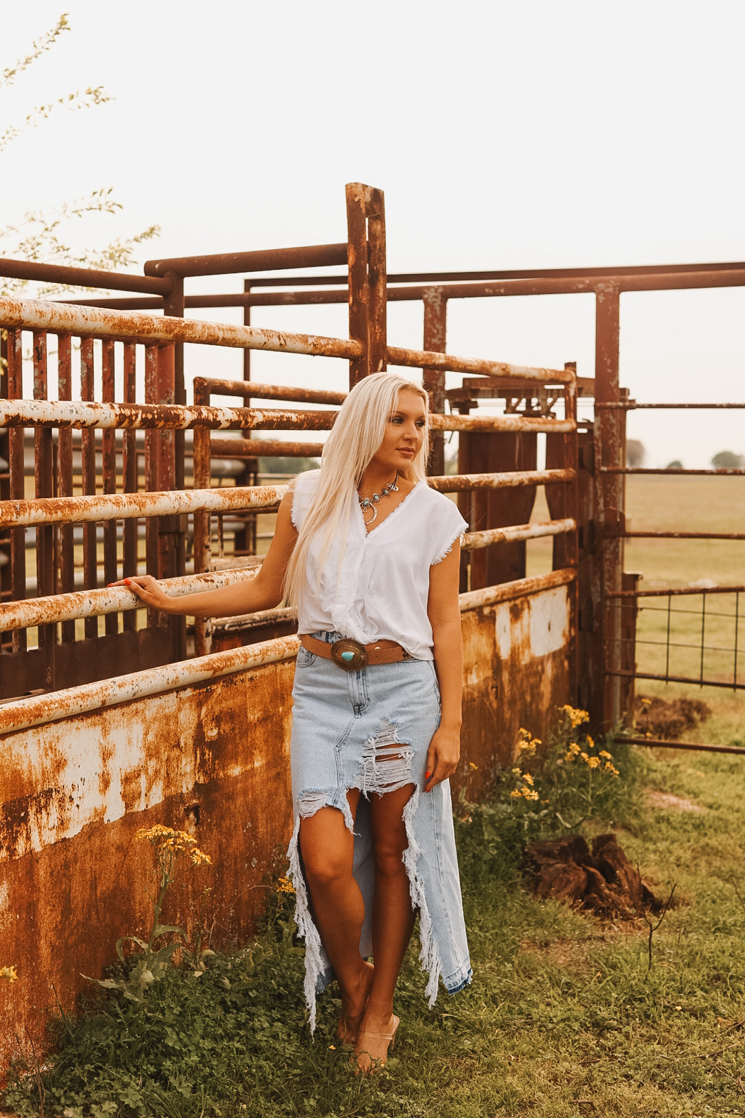 The Retro Denim Skirt