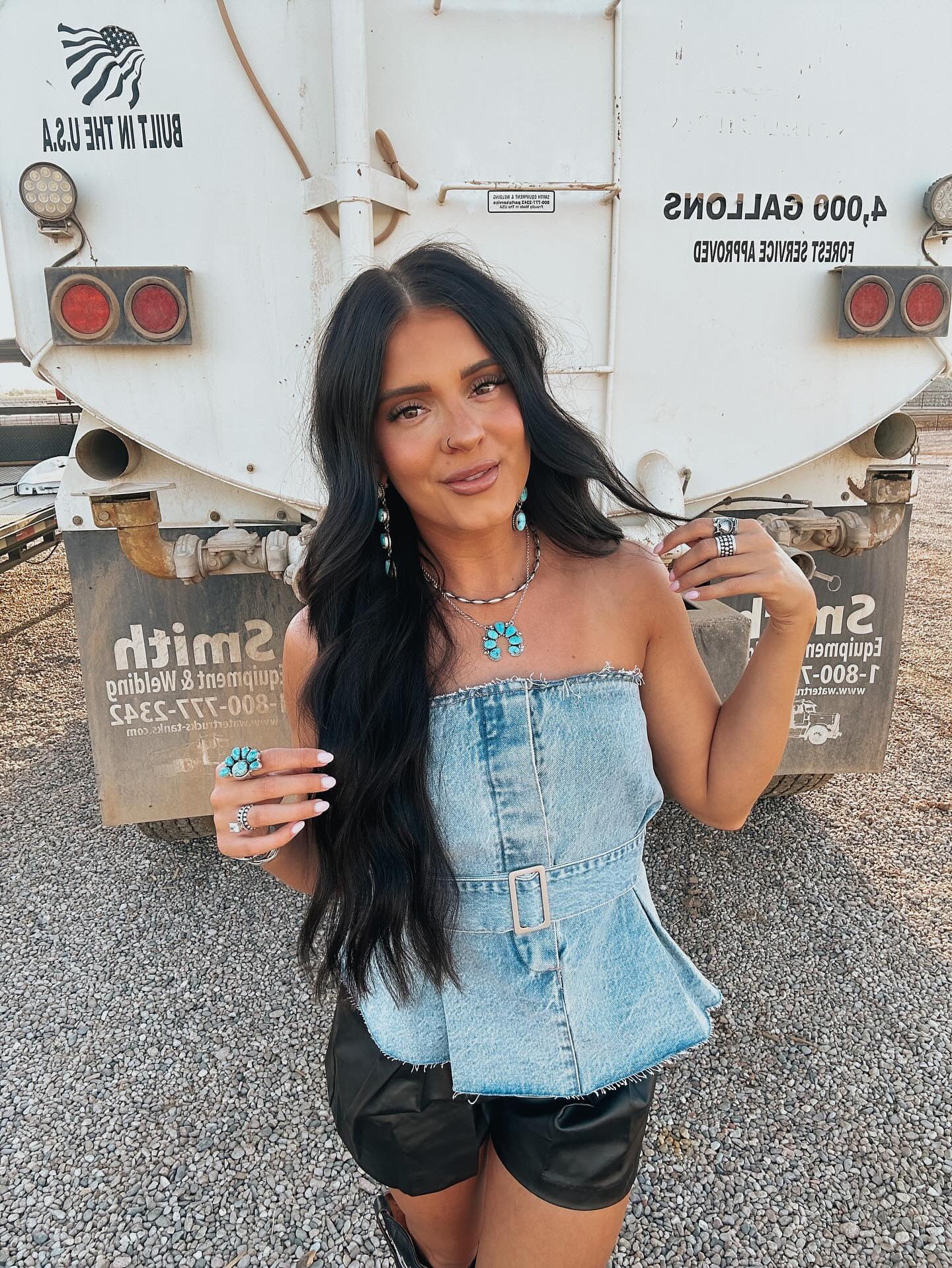 The Belted Denim Top